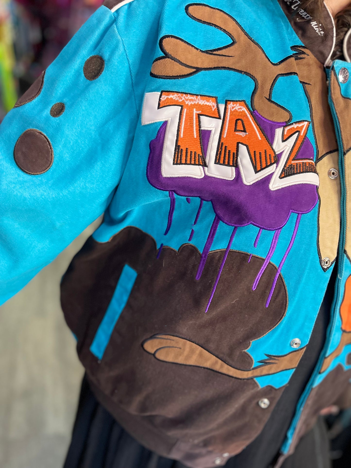 Vintage 90s Taz Racecar Jacket - Spark Pretty