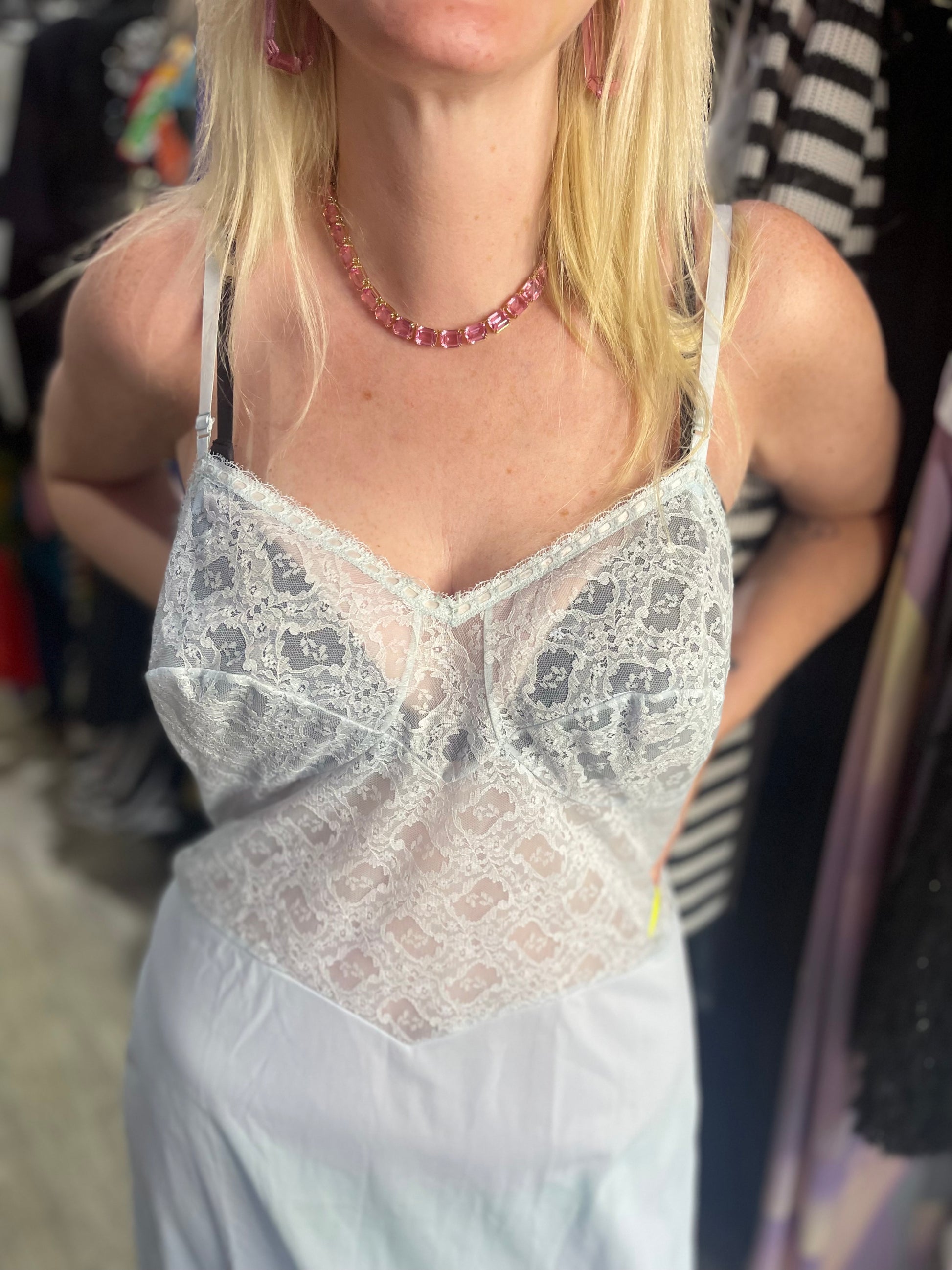 Vintage Babydoll Baby Blue Lace Slip Dress Spark Pretty Vintage Babydoll Baby Blue Lace Slip Dress Spark Pretty