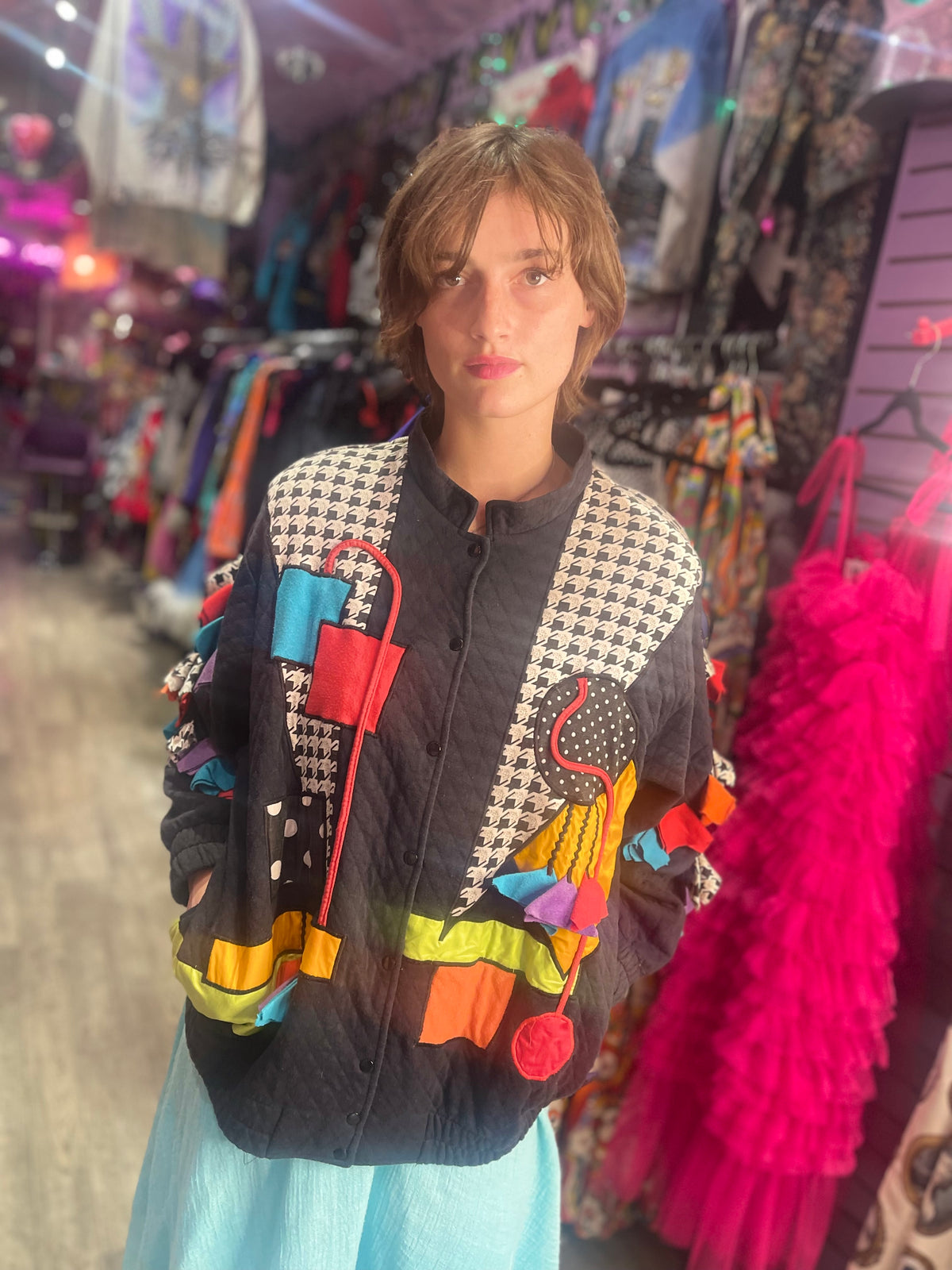 Vintage 90s Mixed Shapes Quilted Jacket
