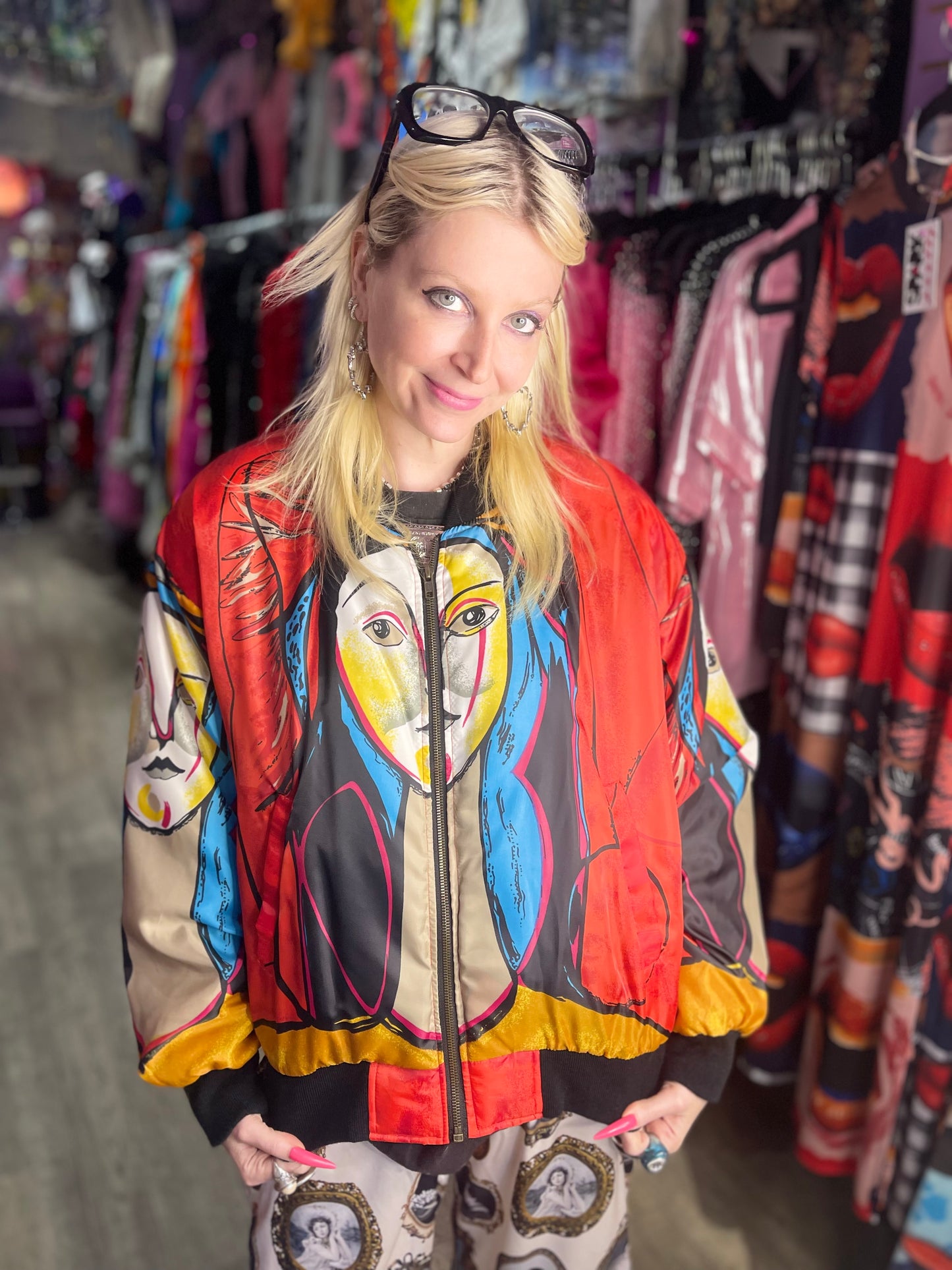 Vintage 90s Picasso Style Graphic Jacket