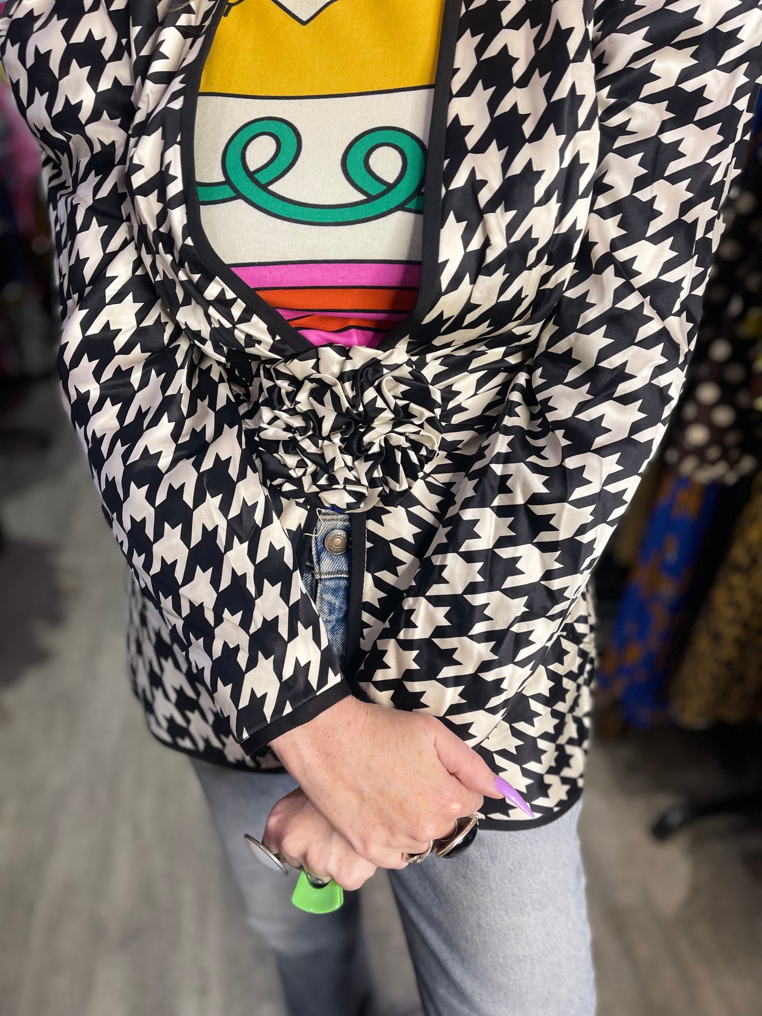 vintage houndstooth blazer