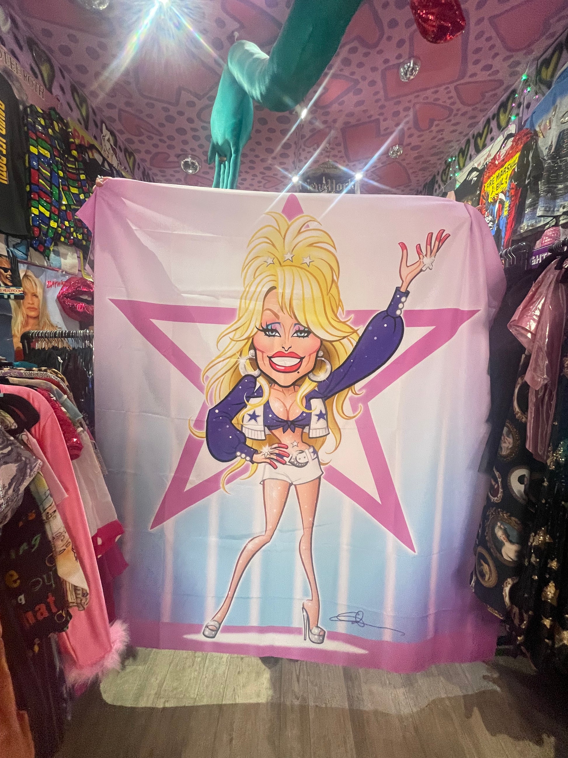 Novelty Pop Icon Artist Rendition Shower Curtain - Spark Pretty