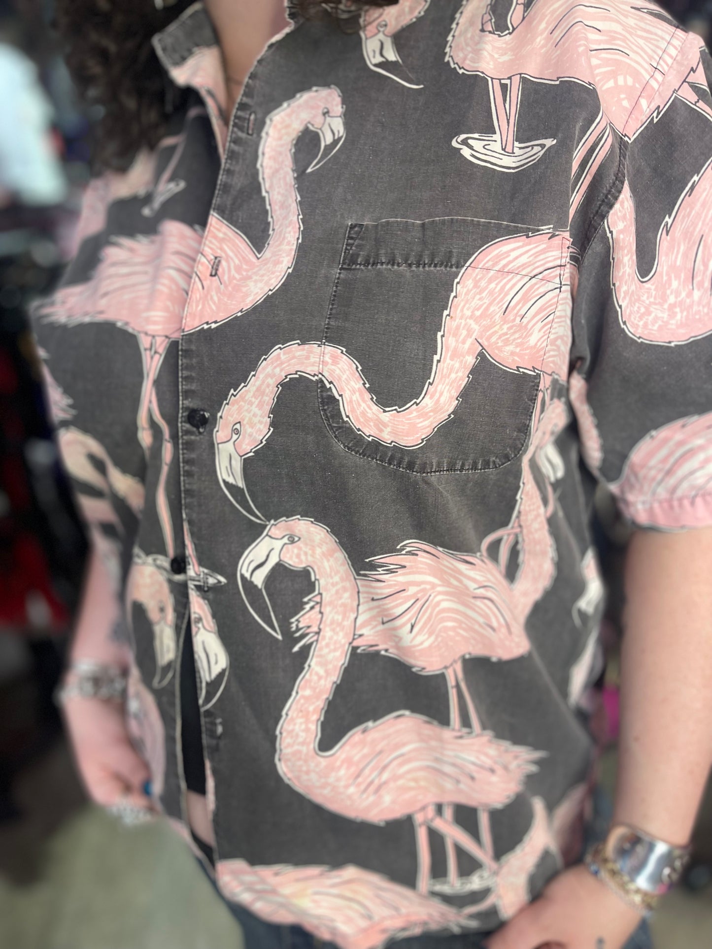 Vintage 80s Flamingo Shirt - Spark Pretty