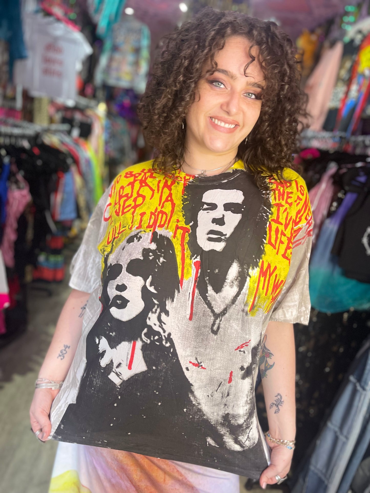 Sid & Nancy Custom Bootleg Repro Silkscreen AOP T-shirt - Spark Pretty
