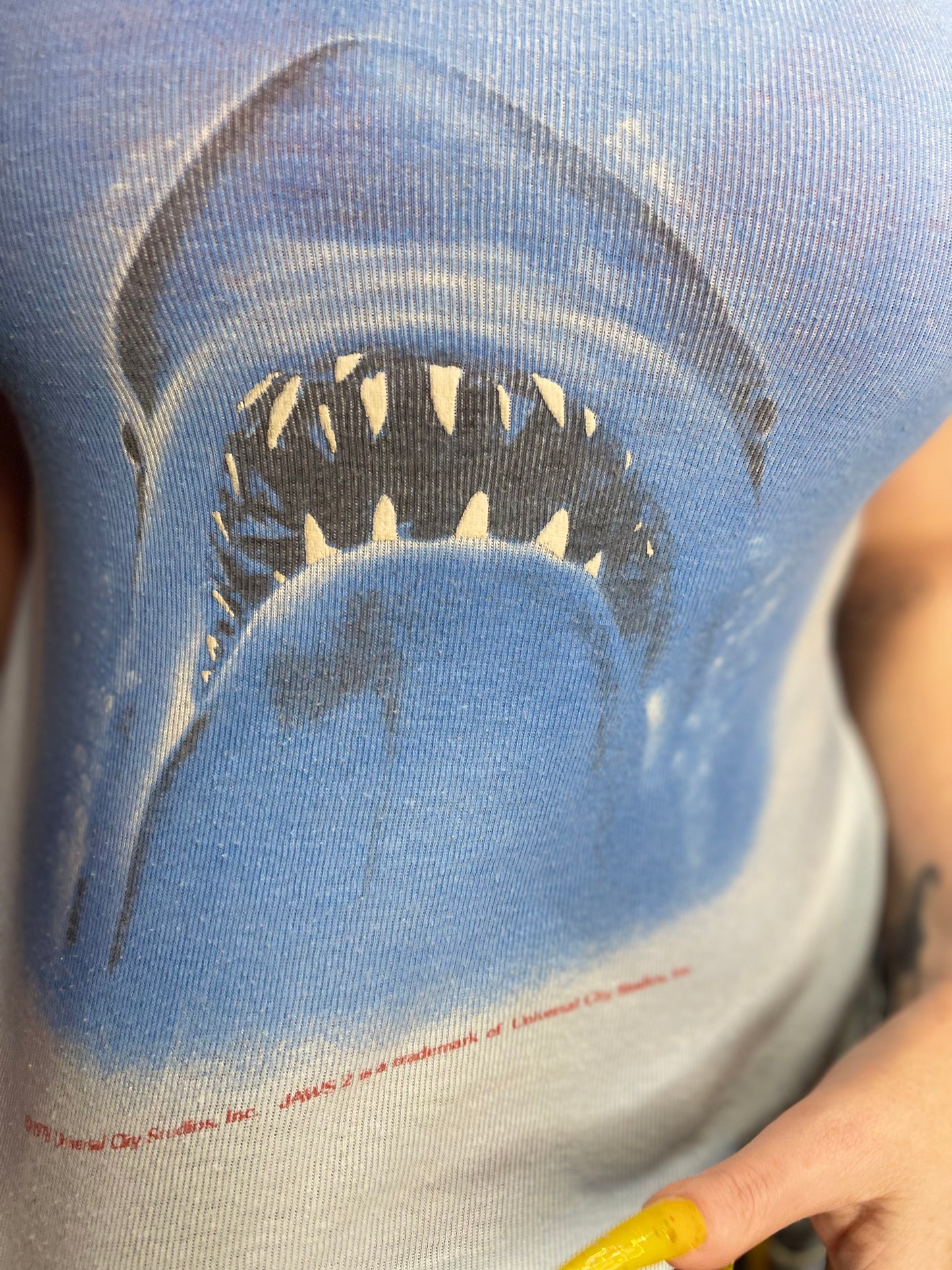 Vintage 70s Jaws 2 T-shirt - Spark Pretty