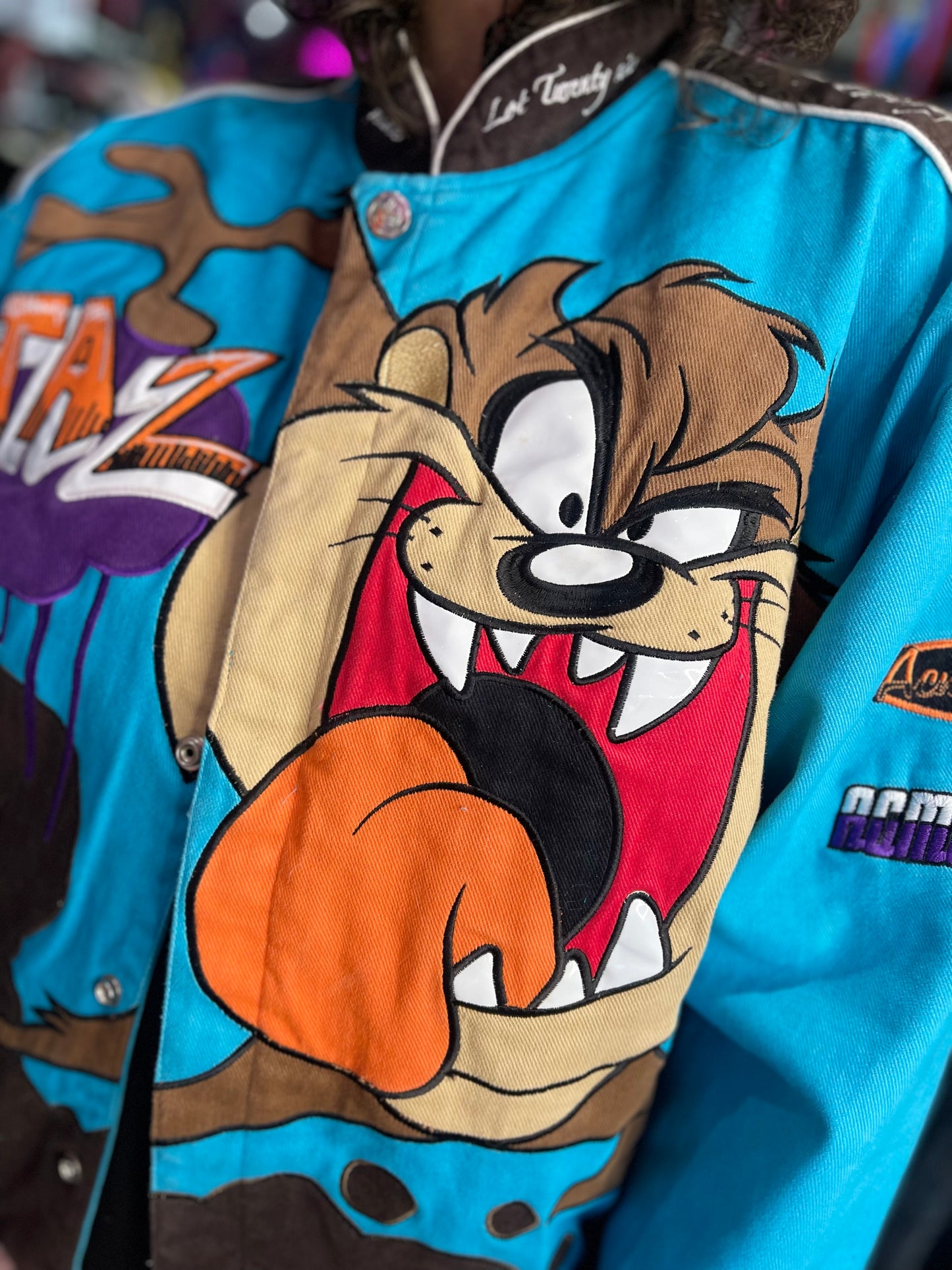 Vintage 90s Taz Racecar Jacket - Spark Pretty