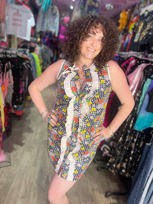 Vintage 70s Floral Shift Dress - Spark Pretty