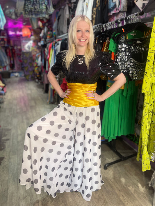 Vintage 90s Sequin and Polka Dot Jumpsuit