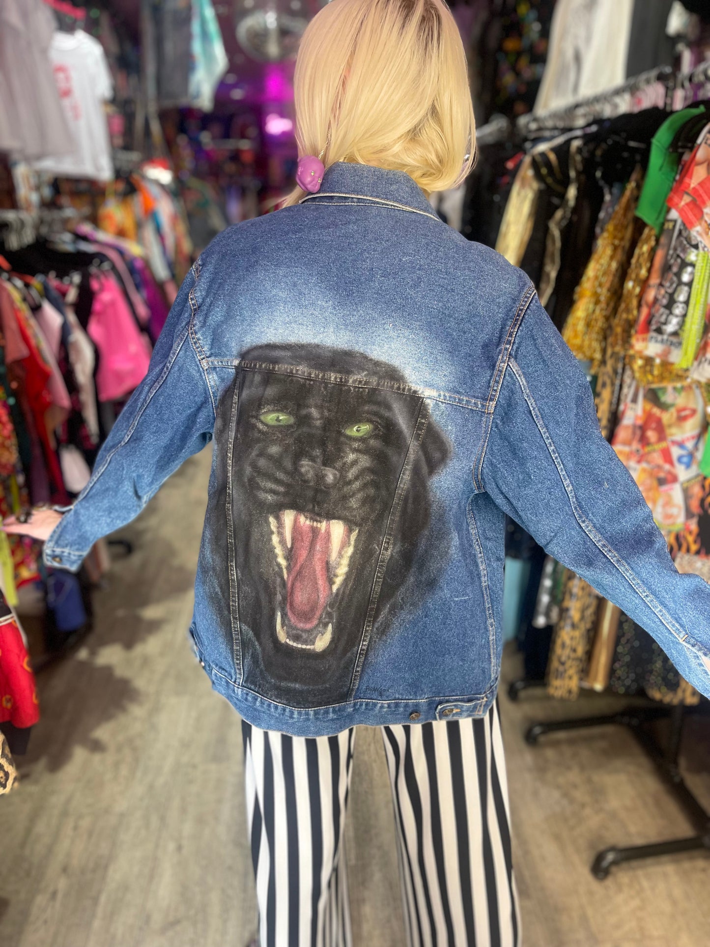 Vintage 90s Panther Jean Jacket