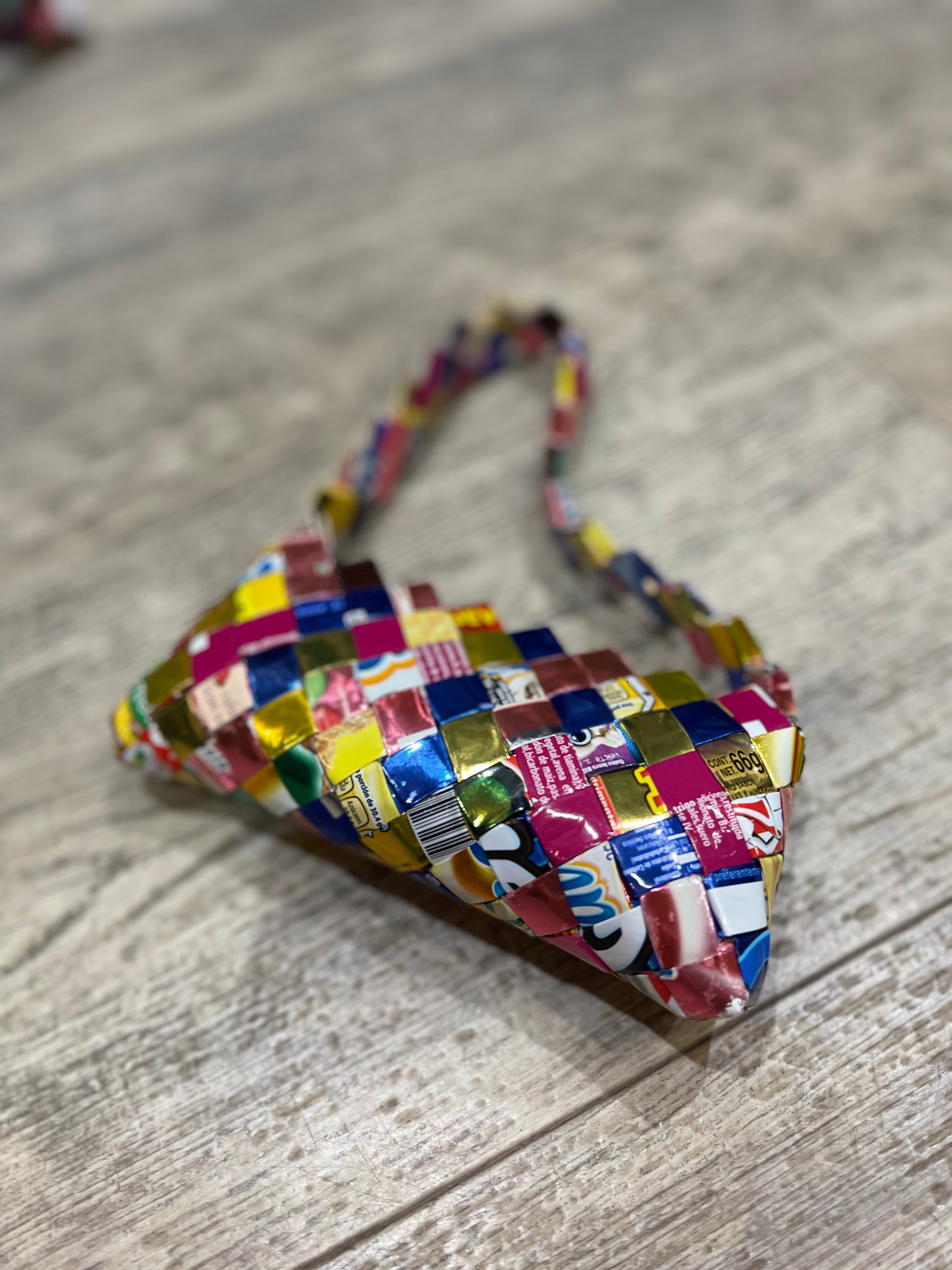 Candy Wrapper Purse / Recycled Woven Handbag / Philippines / KILUS  Foundation / Fair Trade / Women's Co-op / Handcrafted / Eco-friendly - Etsy