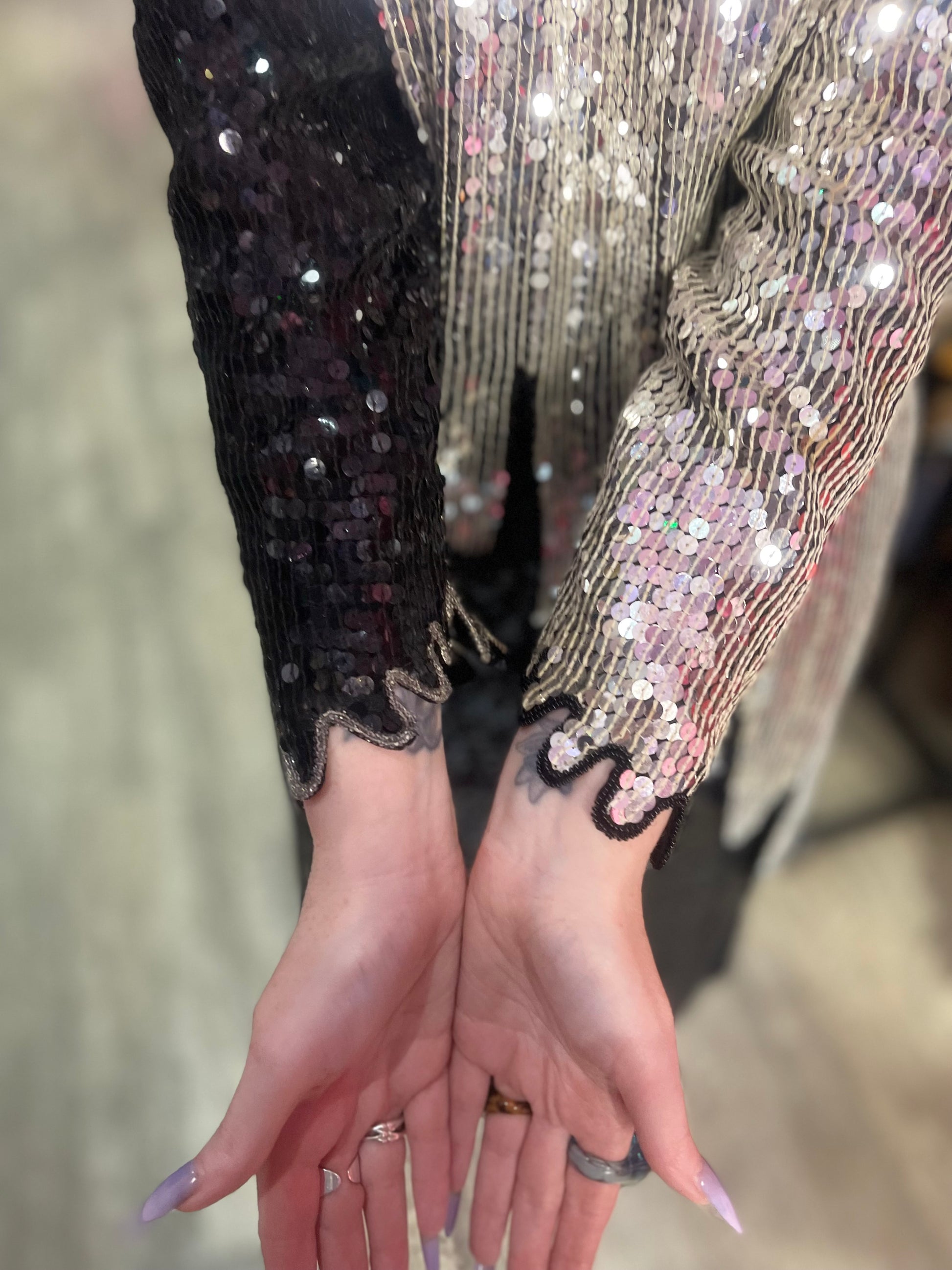 Vintage 80s Sequin Drip Style Dress - Spark Pretty