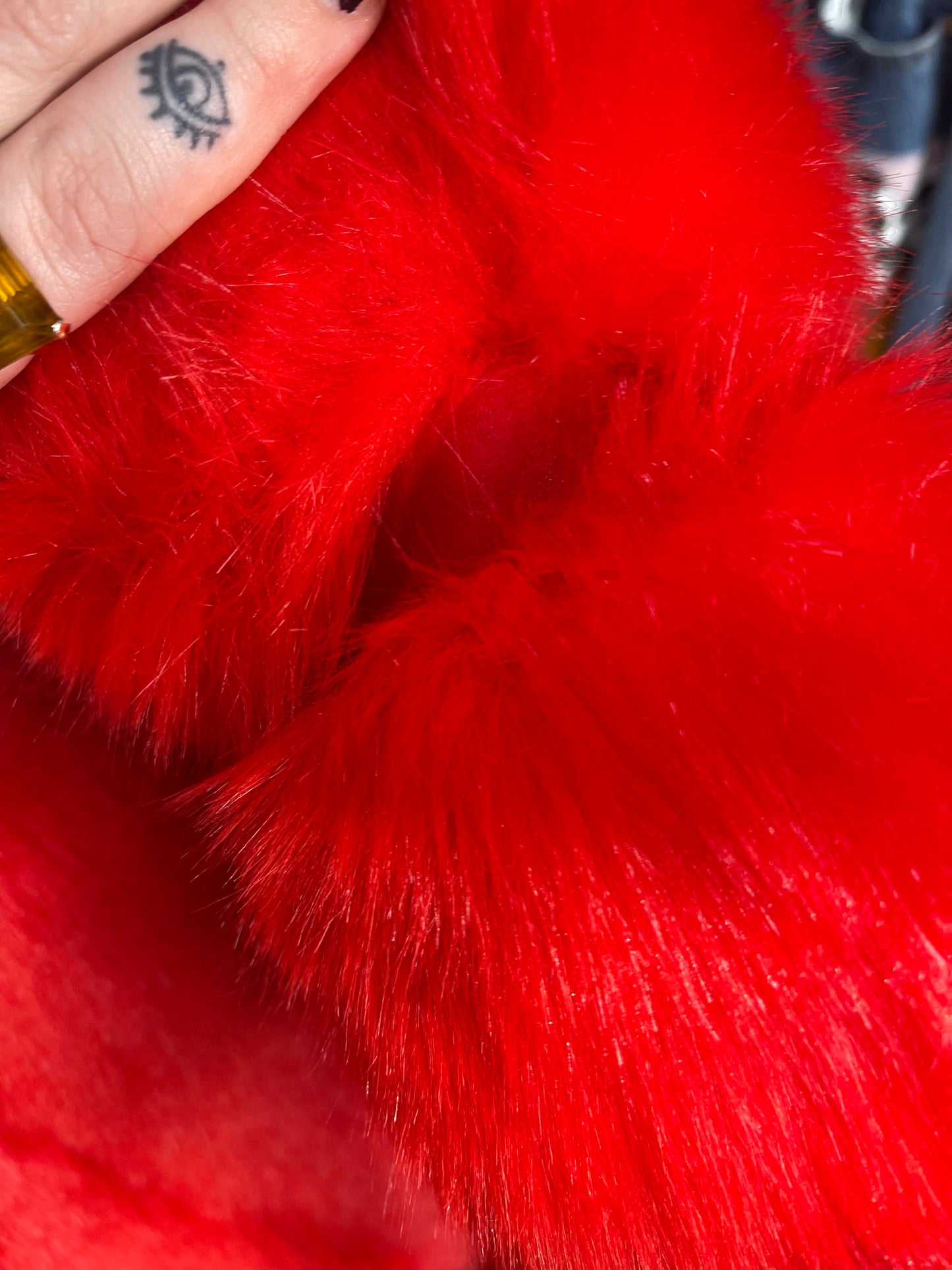 Vintage Y2K Red Faux Fur Chubby Coat - Spark Pretty