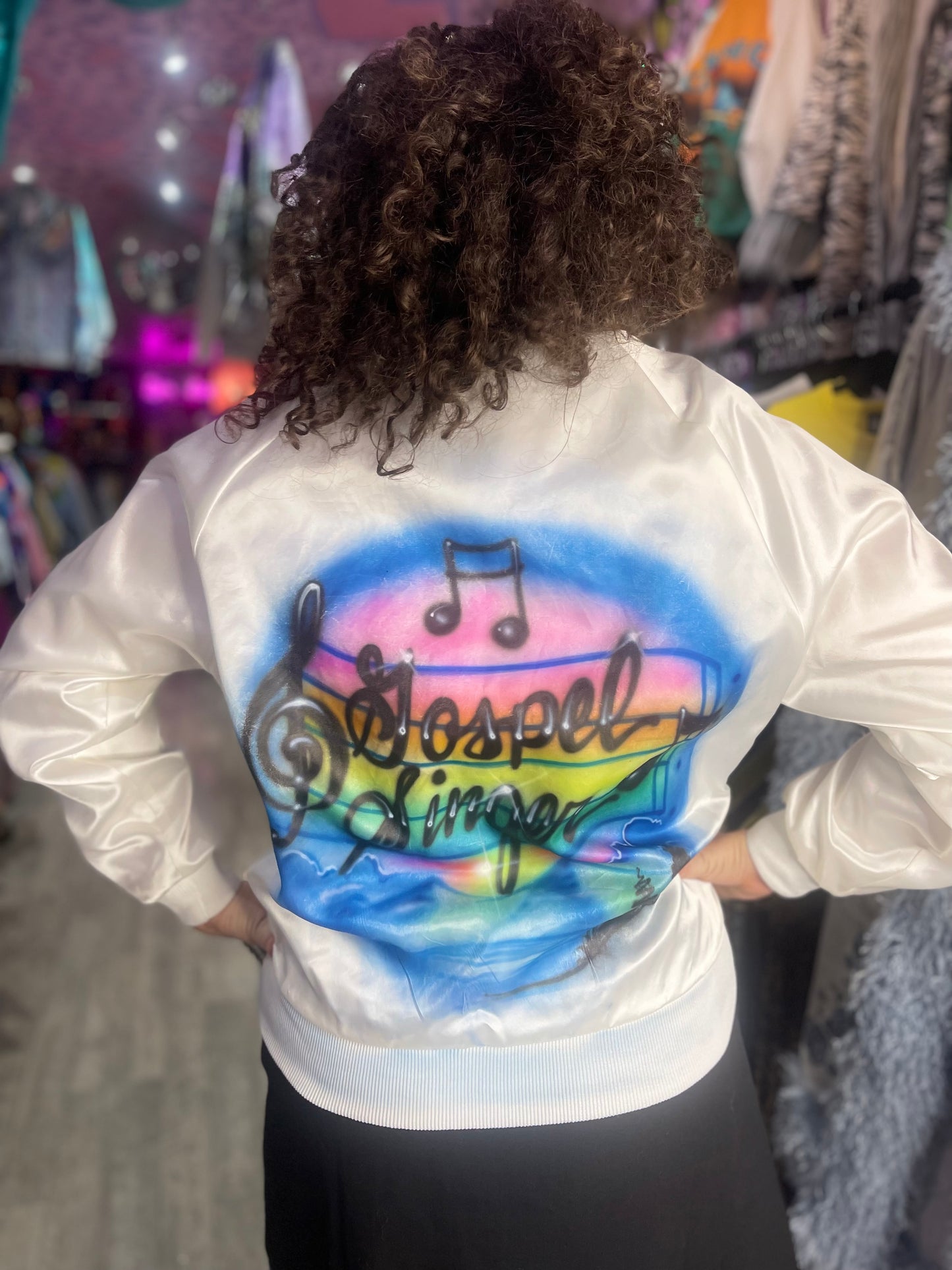 Vintage 90s Gospel Singer Airbrushed Jacket