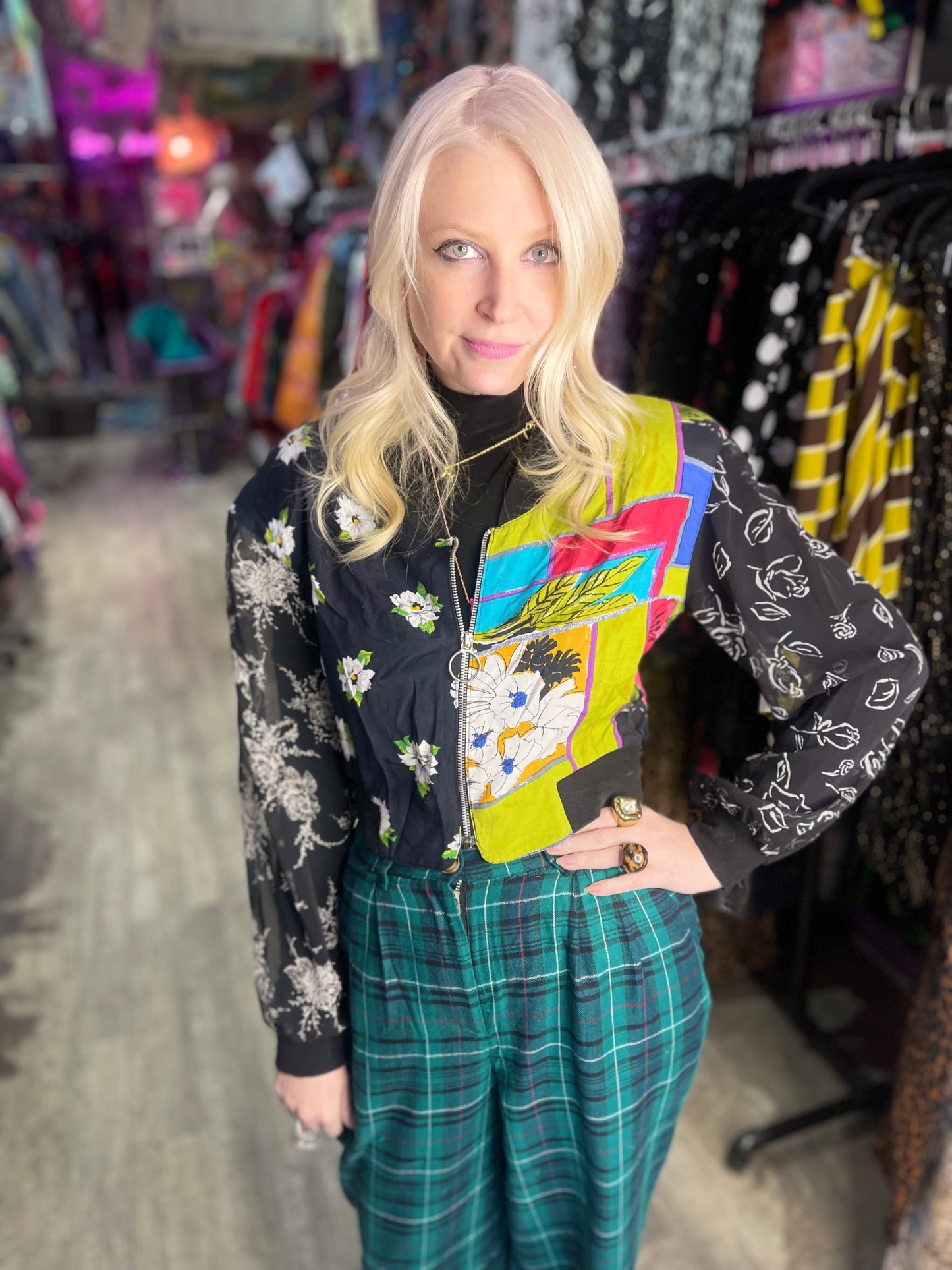 Vintage 90s Mix Print  Jacket - Spark Pretty