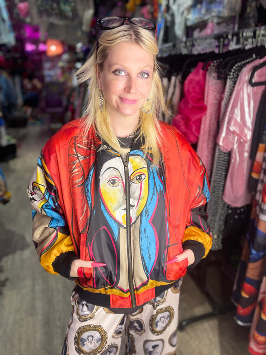 Vintage 90s Picasso Style Graphic Jacket