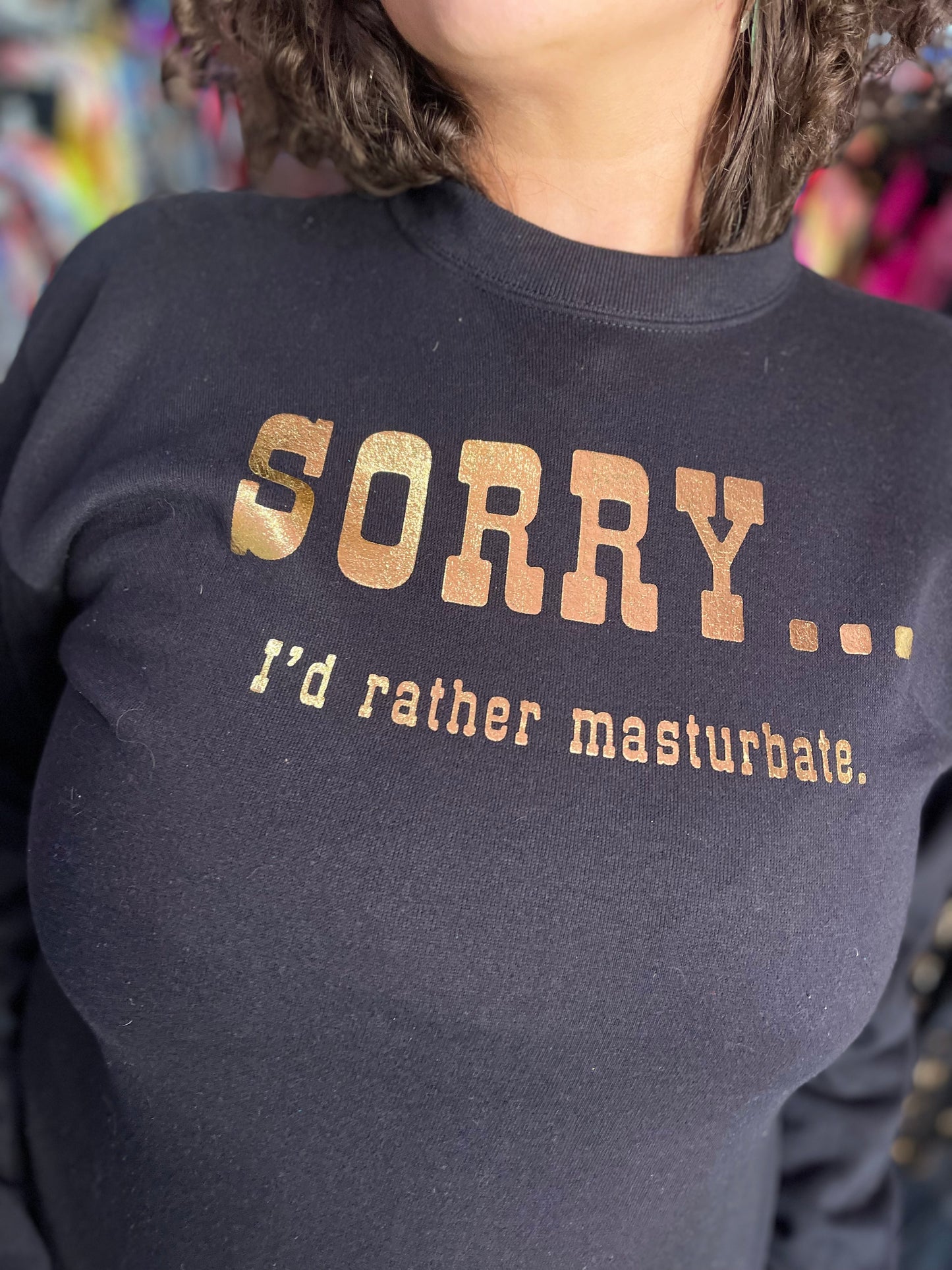 Vintage 80s Novelty I’d Rather Sweatshirt - Spark Pretty