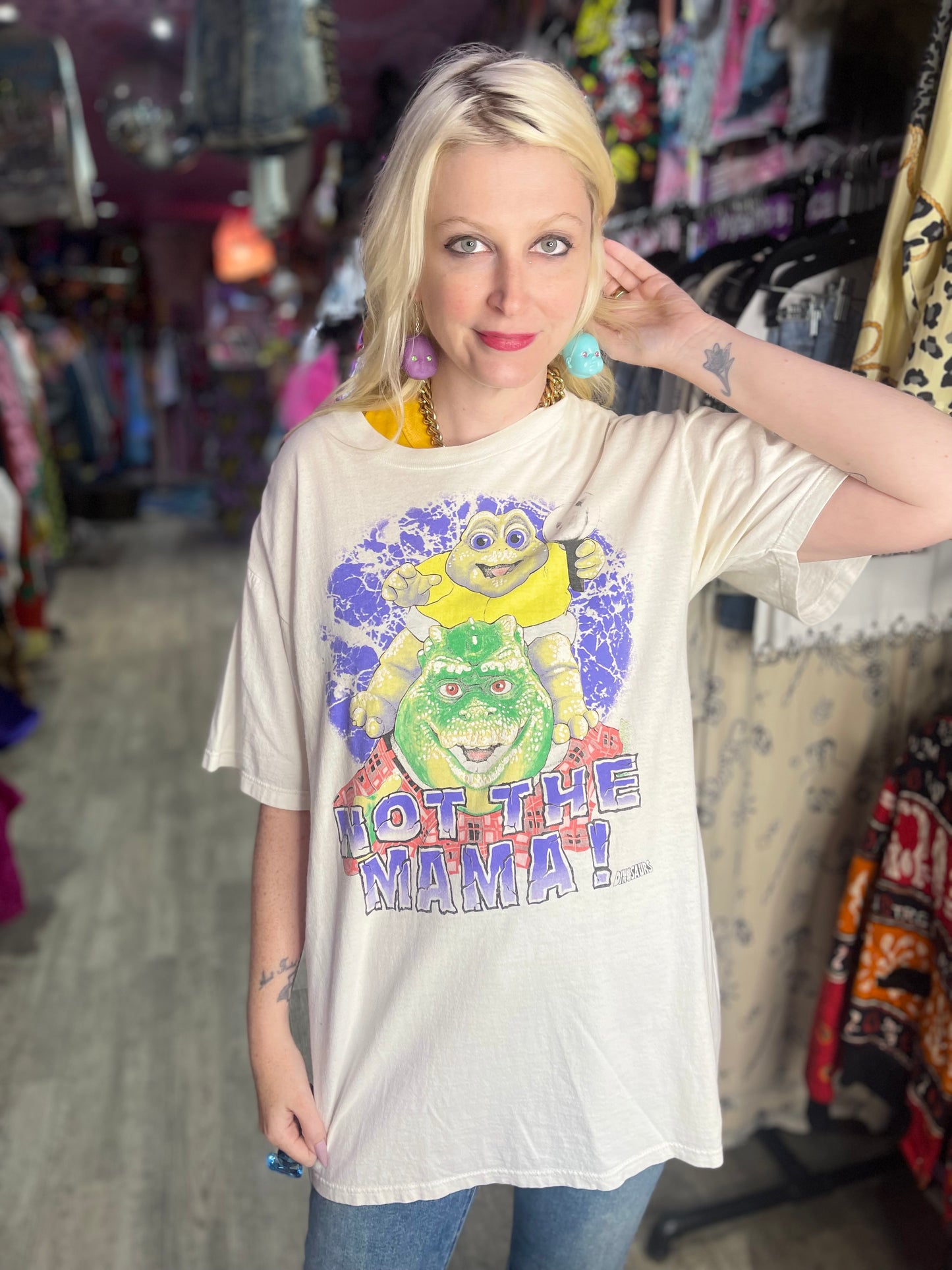 Vintage 90s Not the Mama Dinosaurs T-shirt