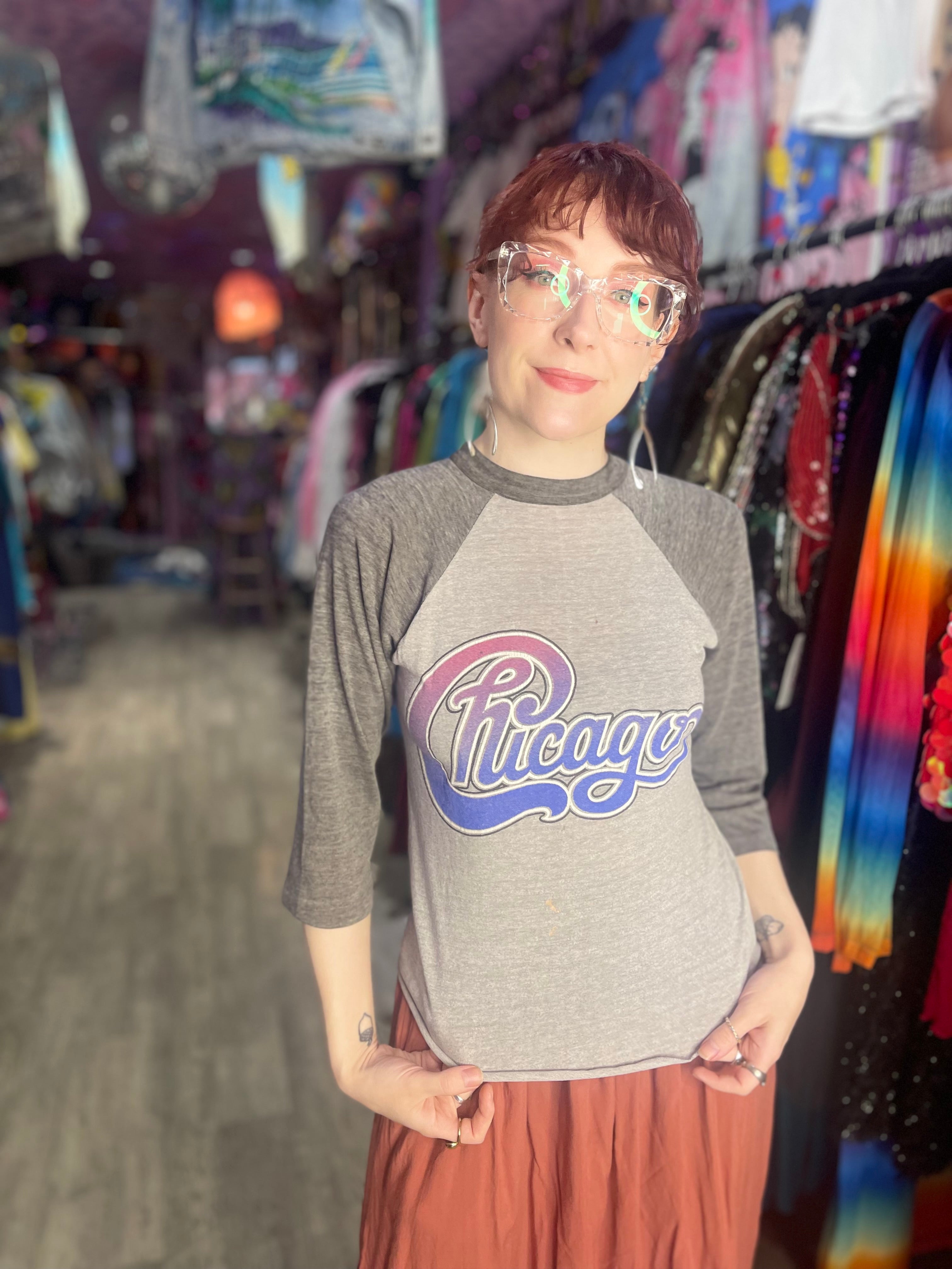 Vintage 80s authentic Chicago Tour Raglan T-Shirt