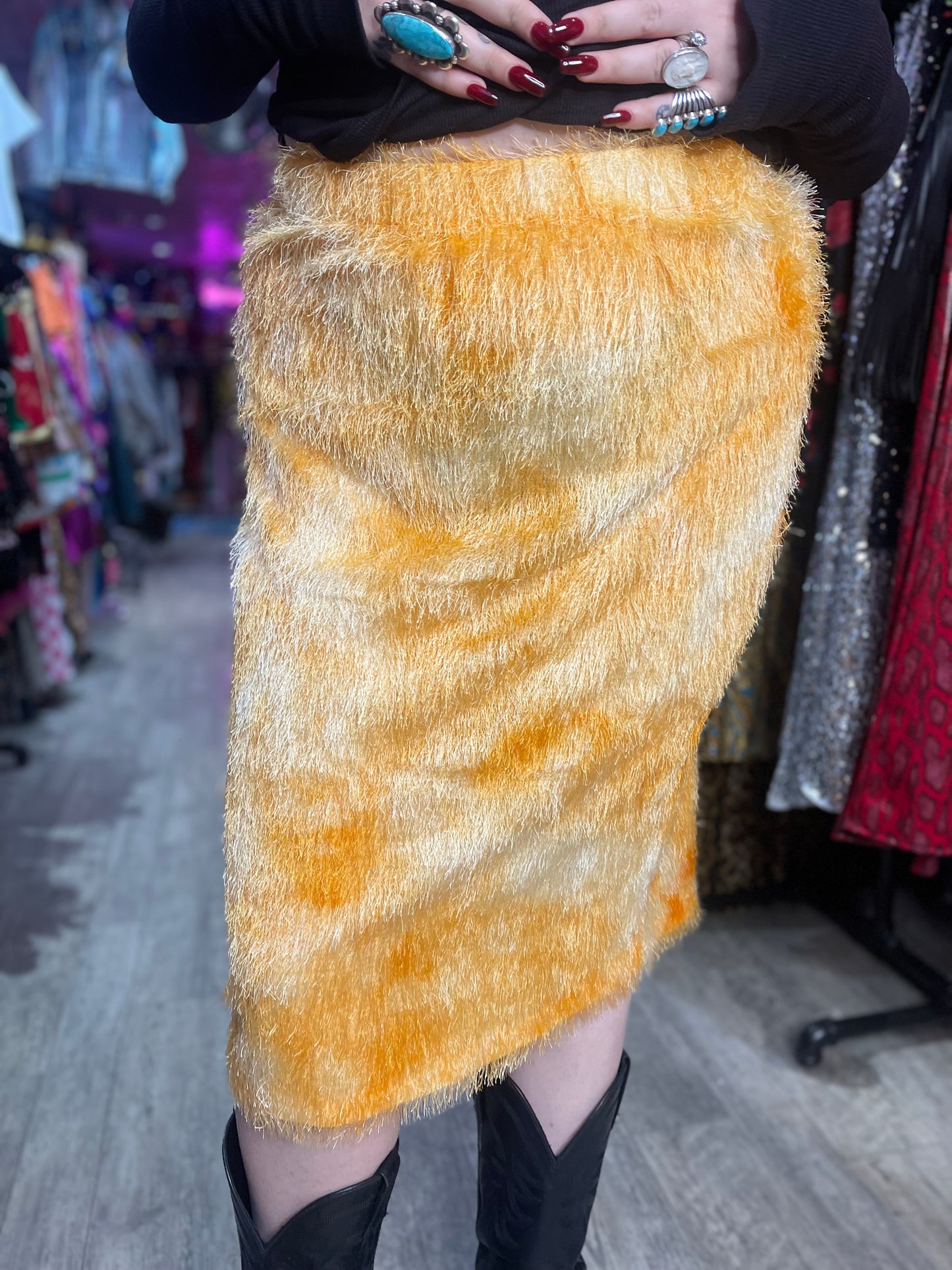 Vintage Y2K Fuzzy Skirt