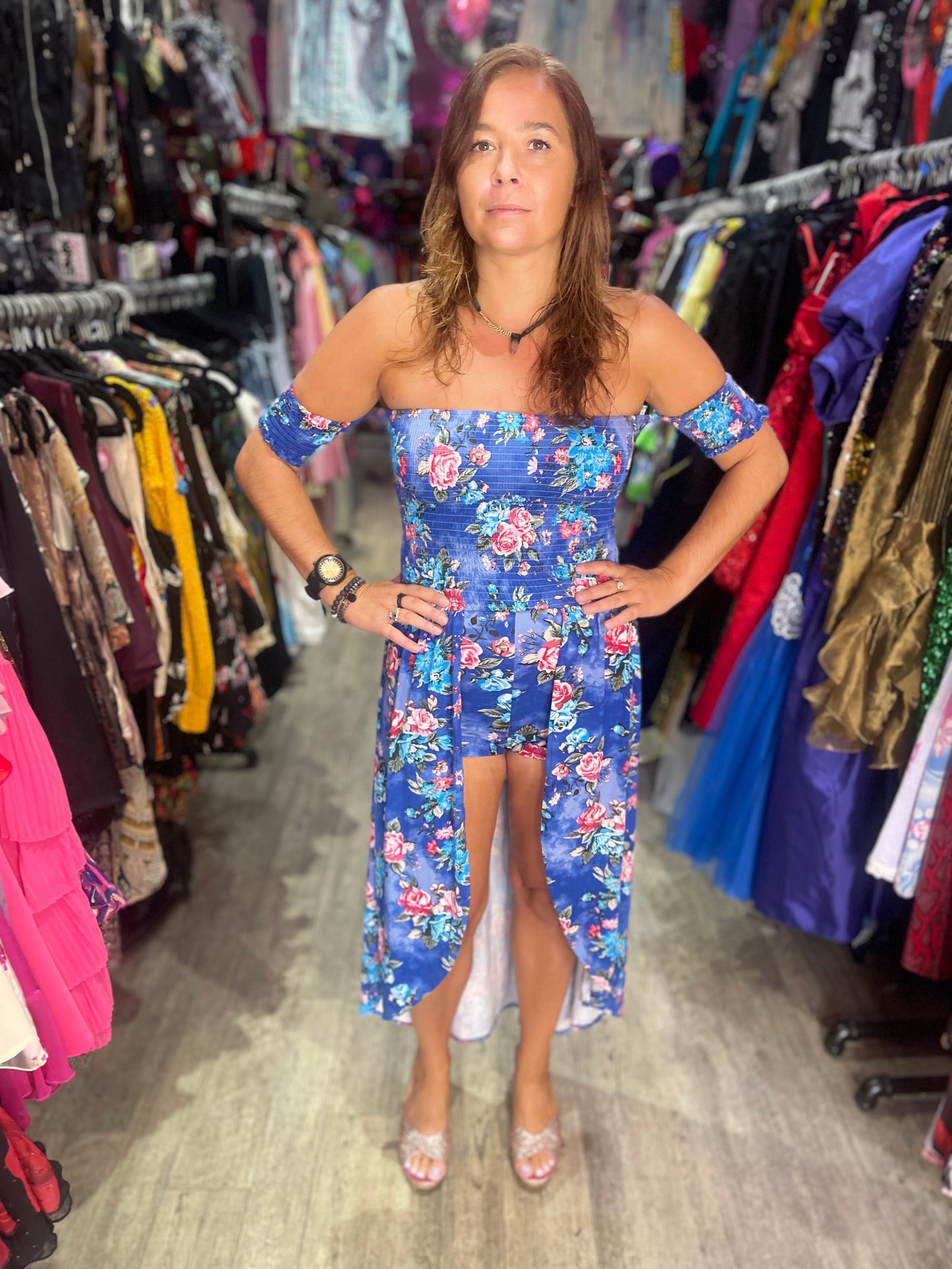 Vintage Y2K Floral Romper