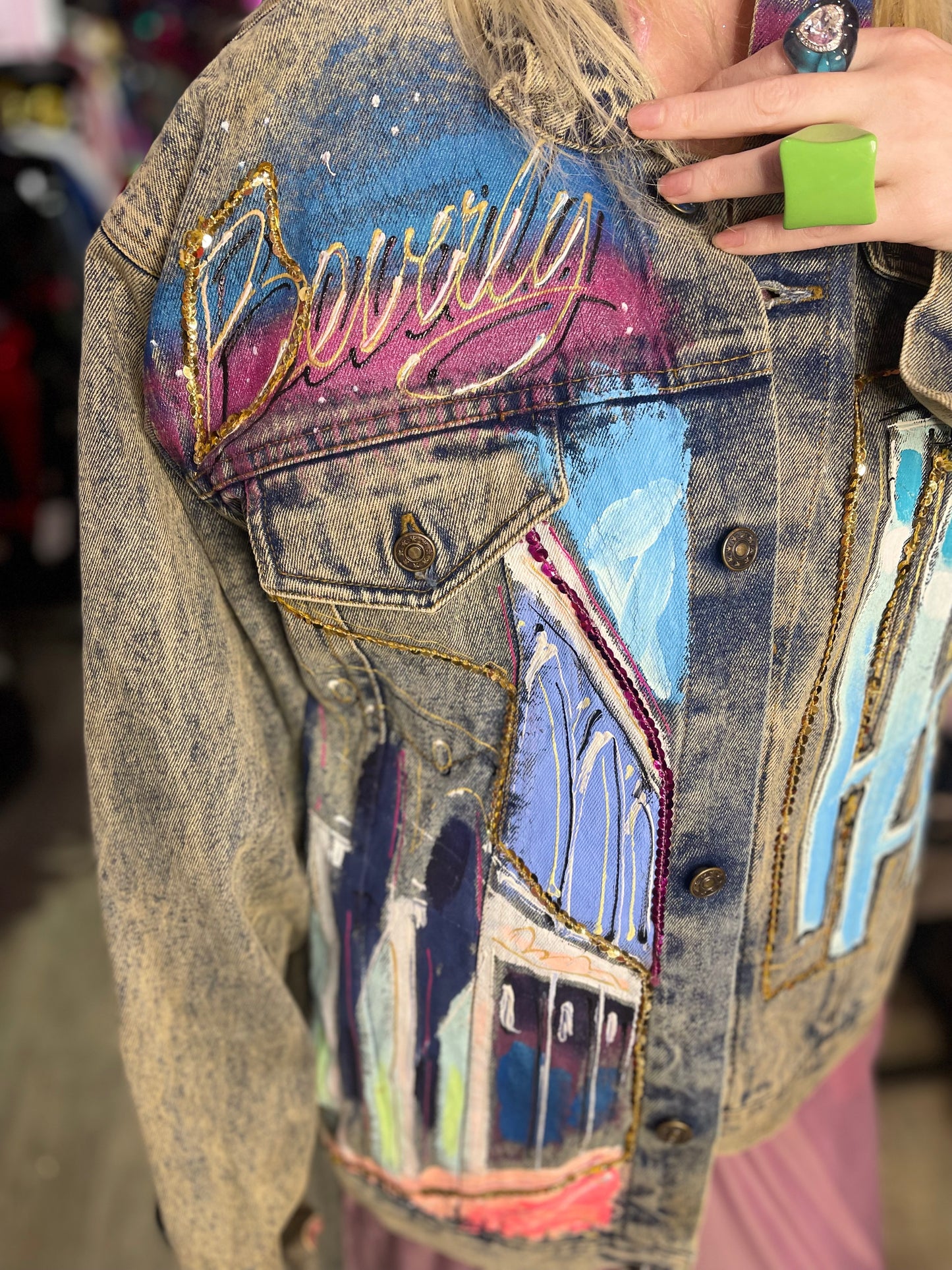 Vintage 80s Beverly Hills Jean Jacket - Spark Pretty