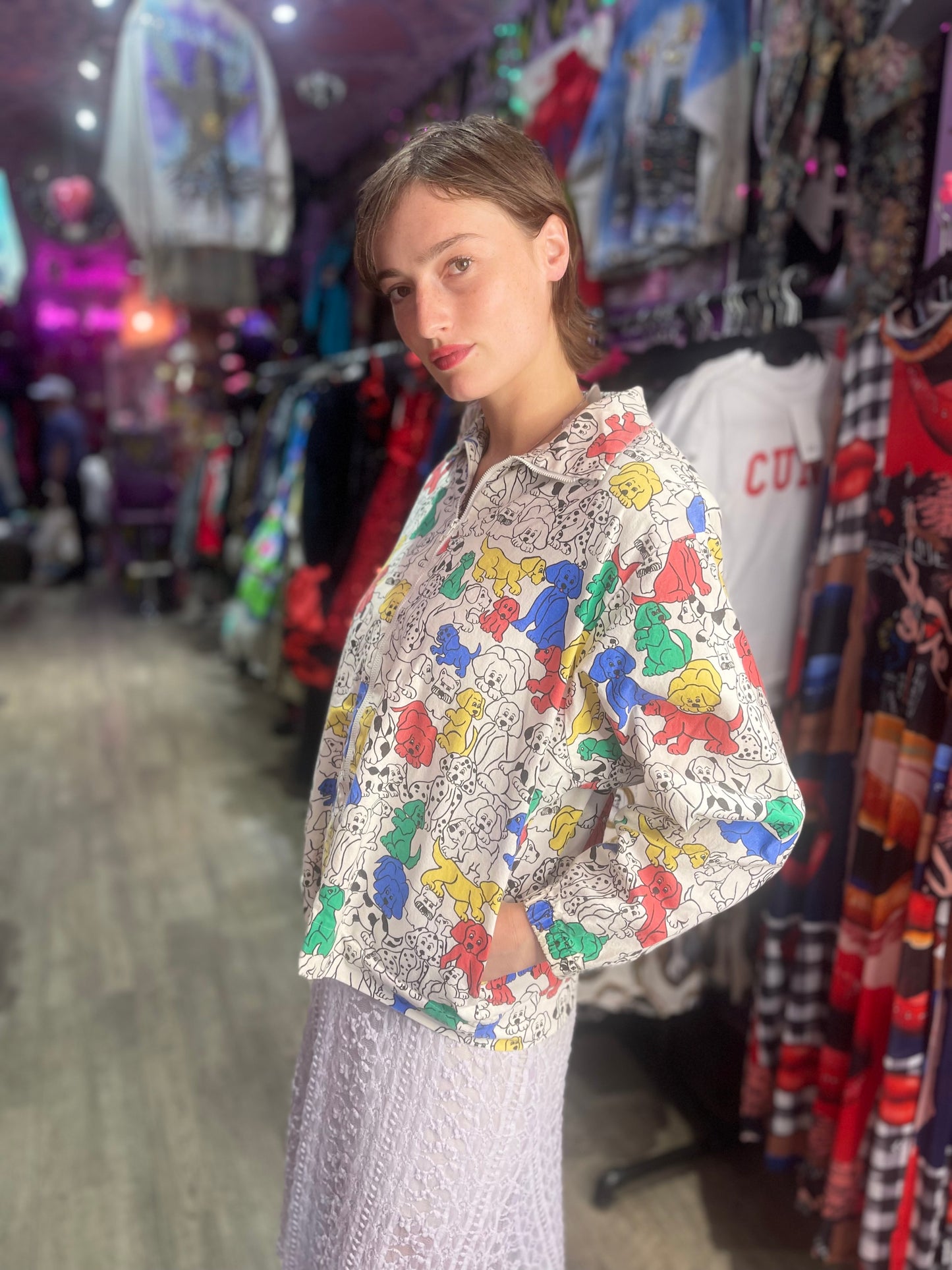 Vintage 80s Cartoon Dogs Jacket
