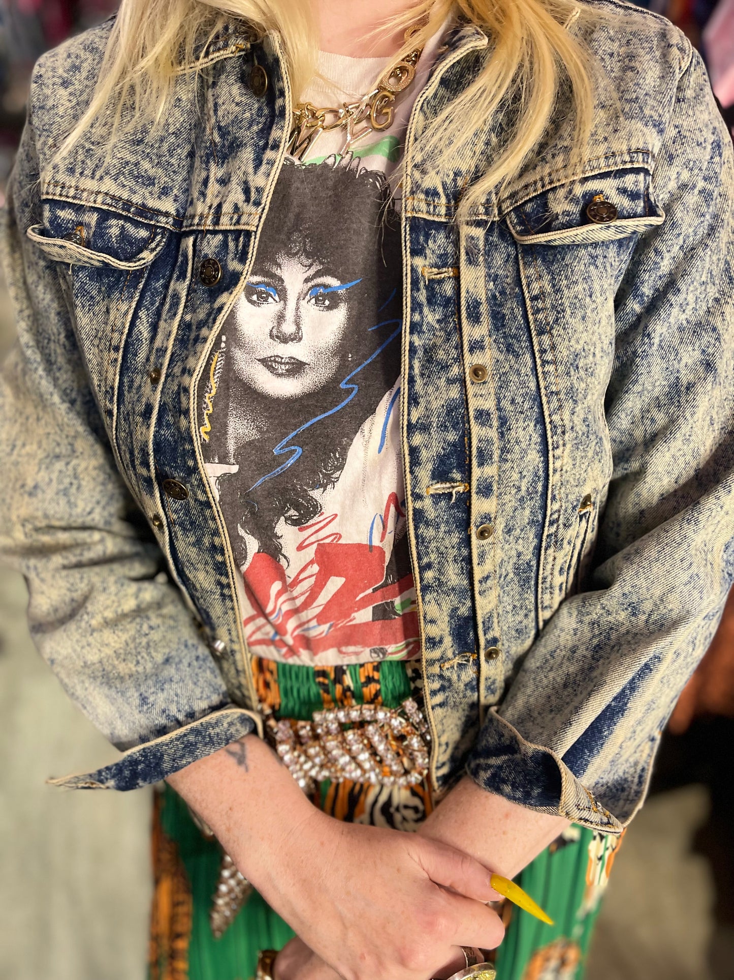 Vintage 80s Jukebox Jean Jacket - Spark Pretty