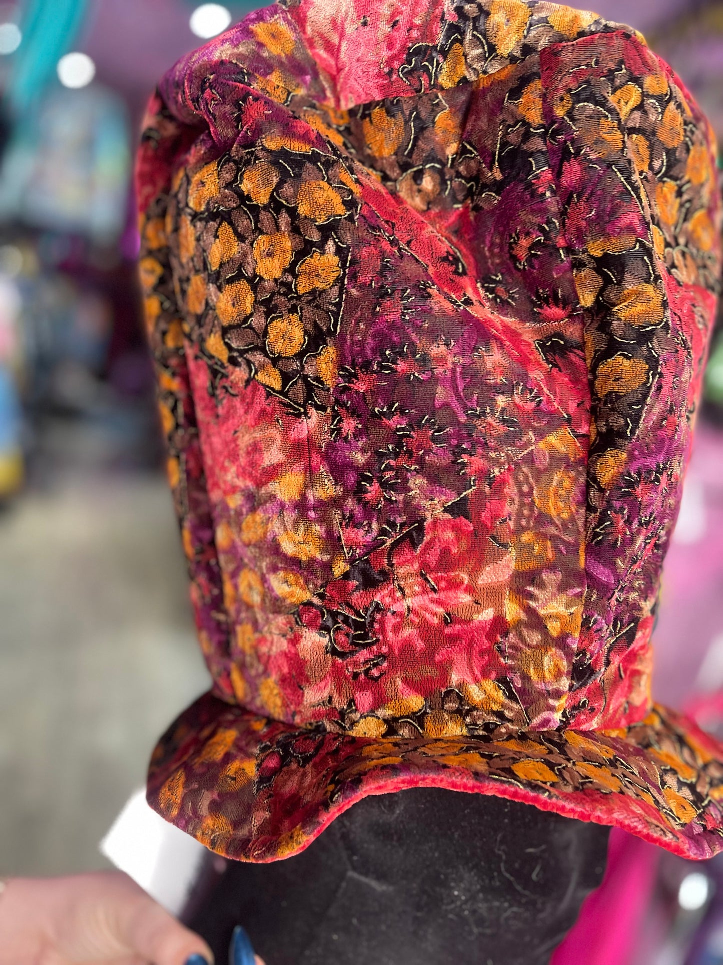 Vintage 90s Velvet Burnout XL Top Hat - Spark Pretty