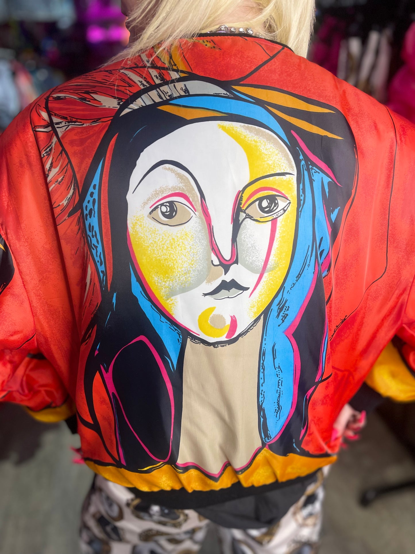 Vintage 90s Picasso Style Graphic Jacket
