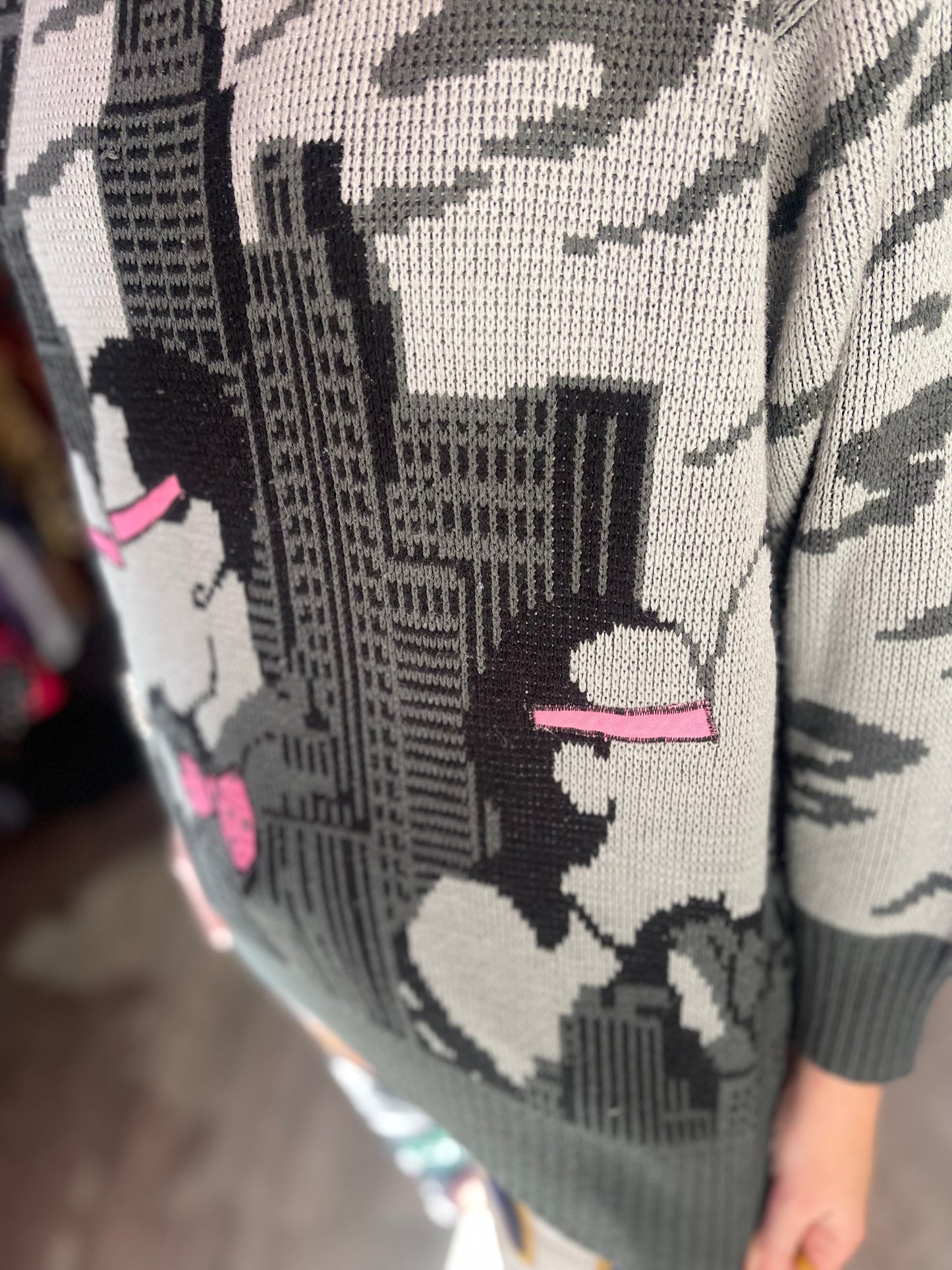 Vintage 80s New York New Wave Couple Sweater - Spark Pretty