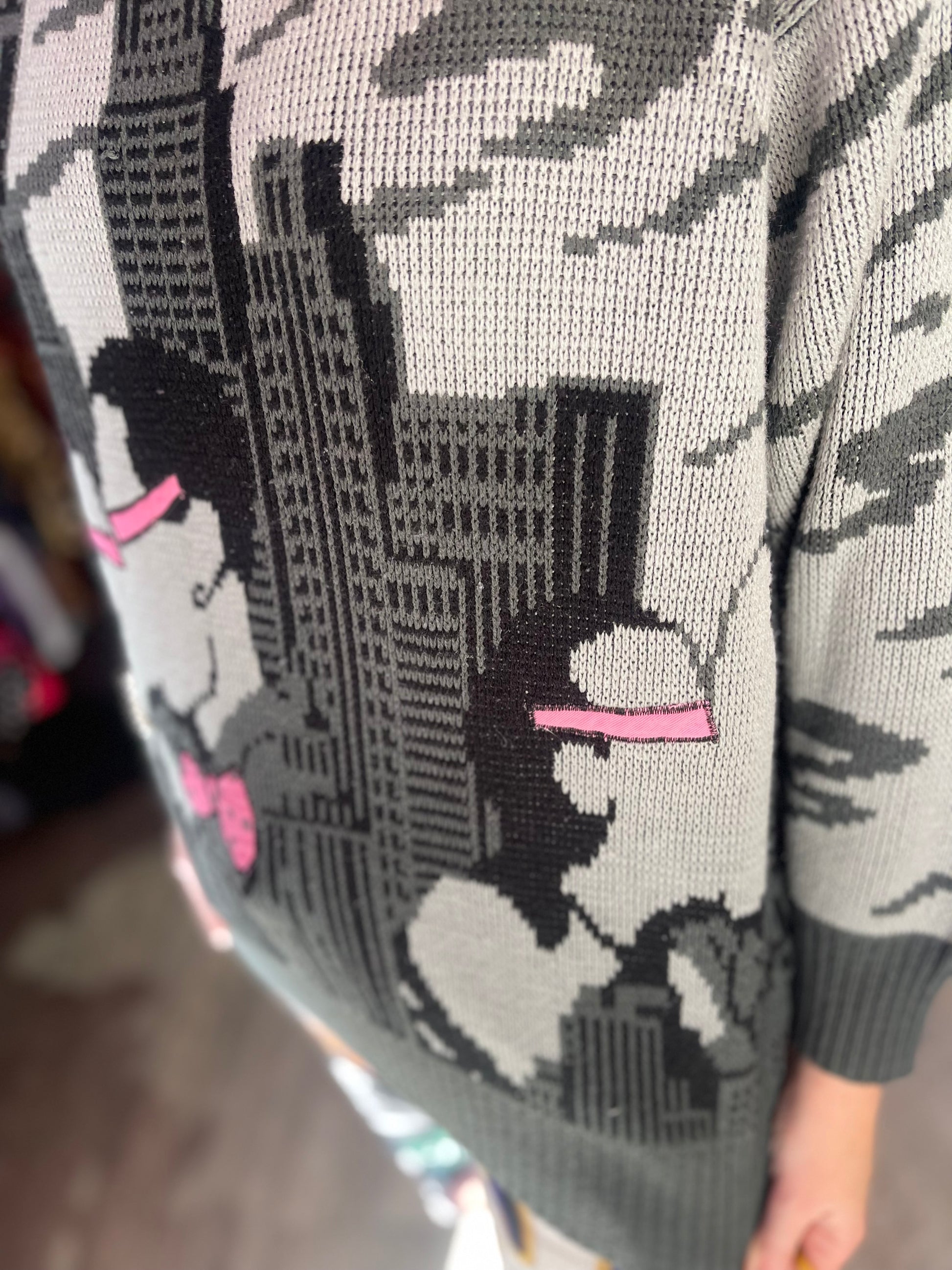 Vintage 80s New York New Wave Couple Sweater - Spark Pretty