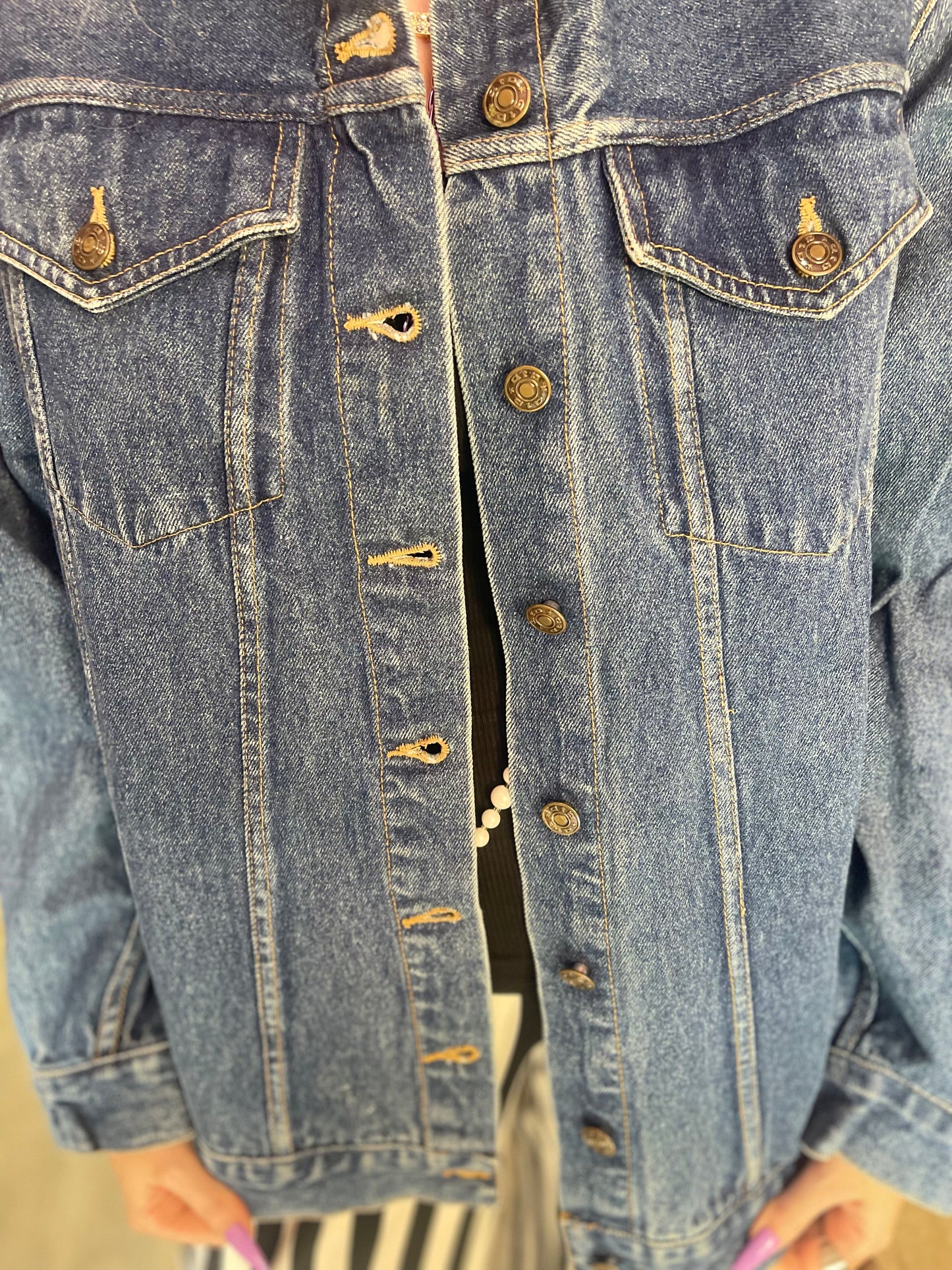 Vintage 90s Panther Jean Jacket