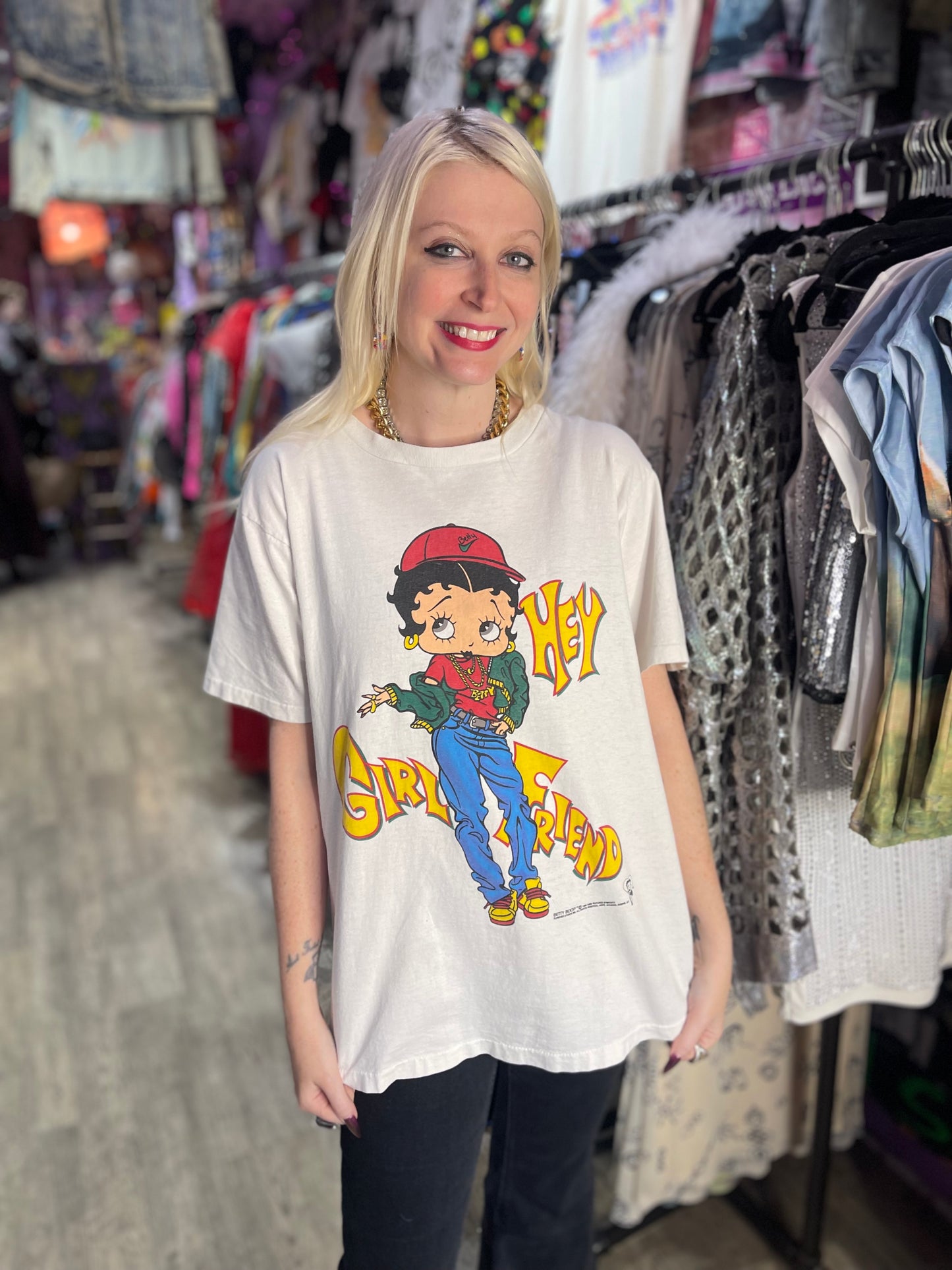 Vintage 1992 Betty Boop Hey Girlfriend T-shirt