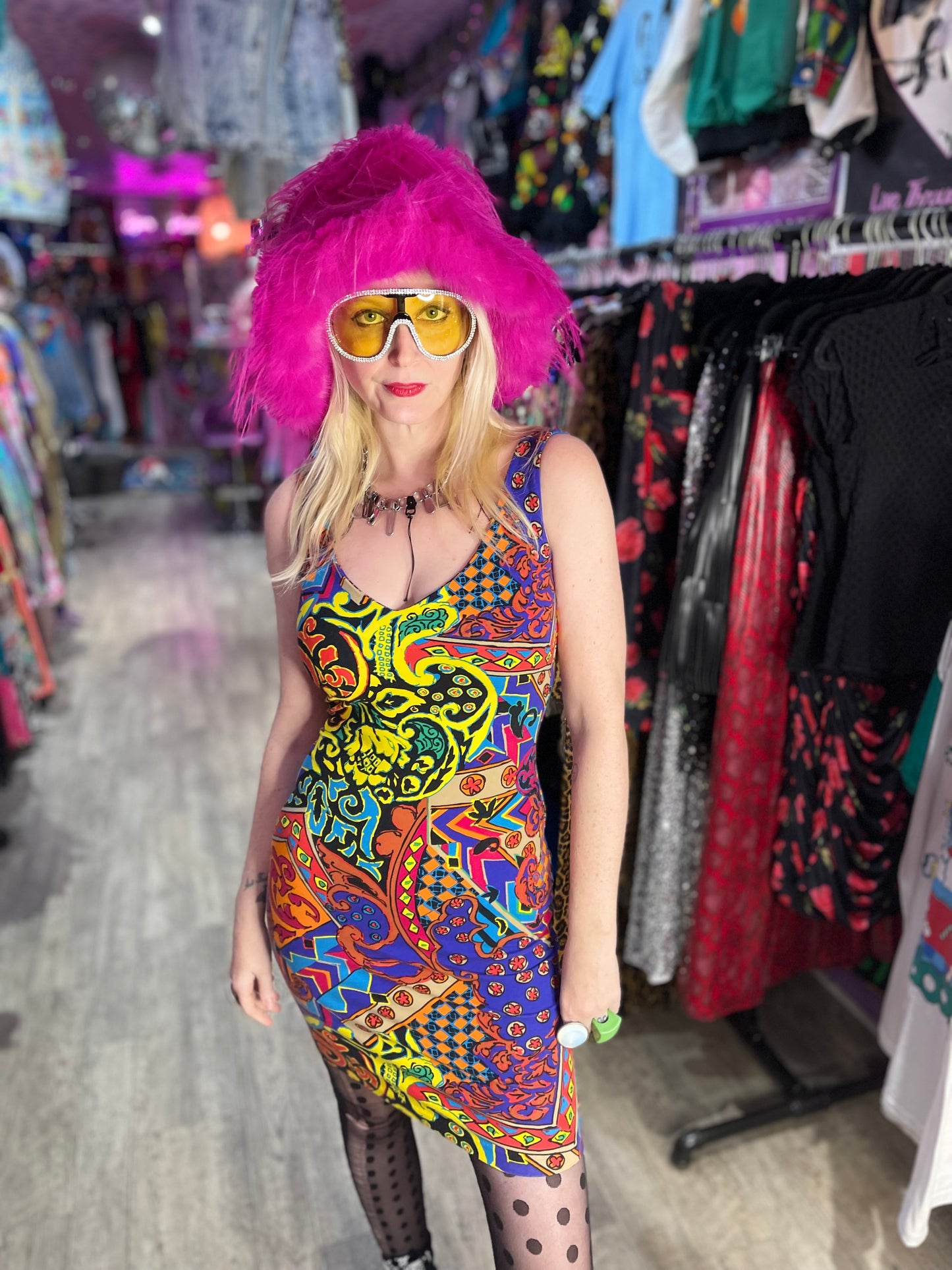 Vintage 80s Punk Label Betsey Johnson Dress
