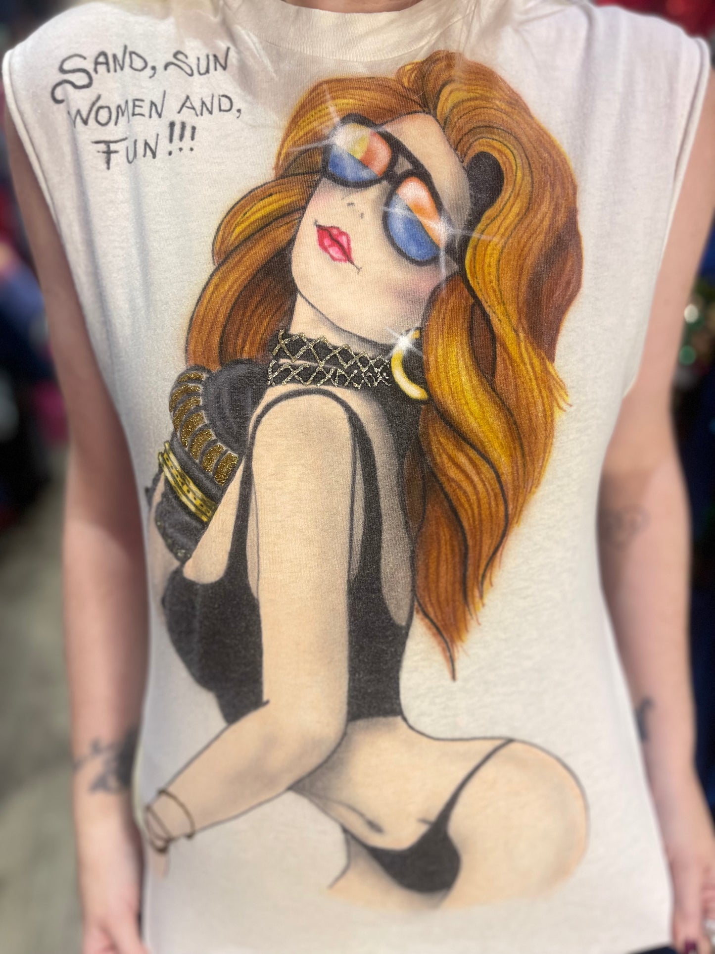 Vintage 80s Airbrushed Babe T-Shirt