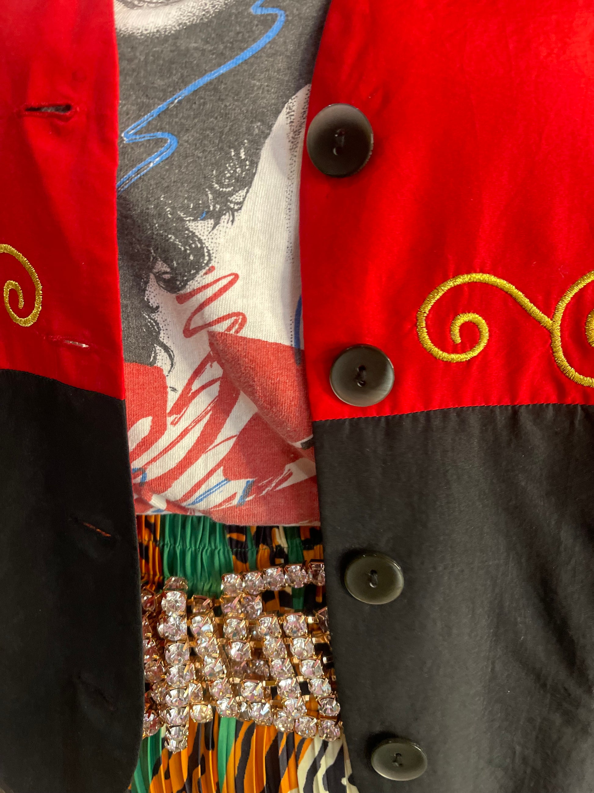 Vintage 90s Red and Black Vest - Spark Pretty