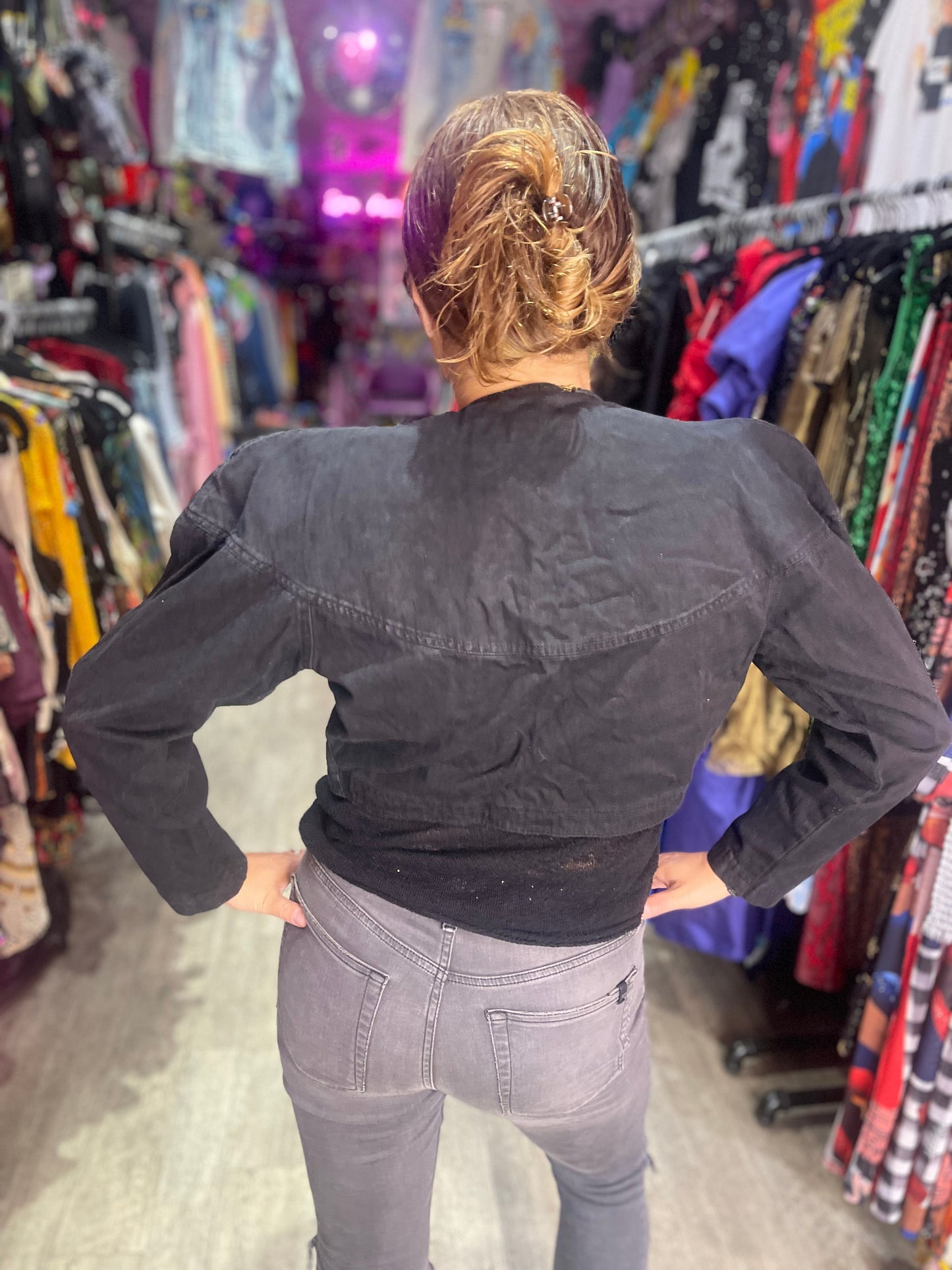 Vintage 80s Bedazzled Bolero Cropped Jacket