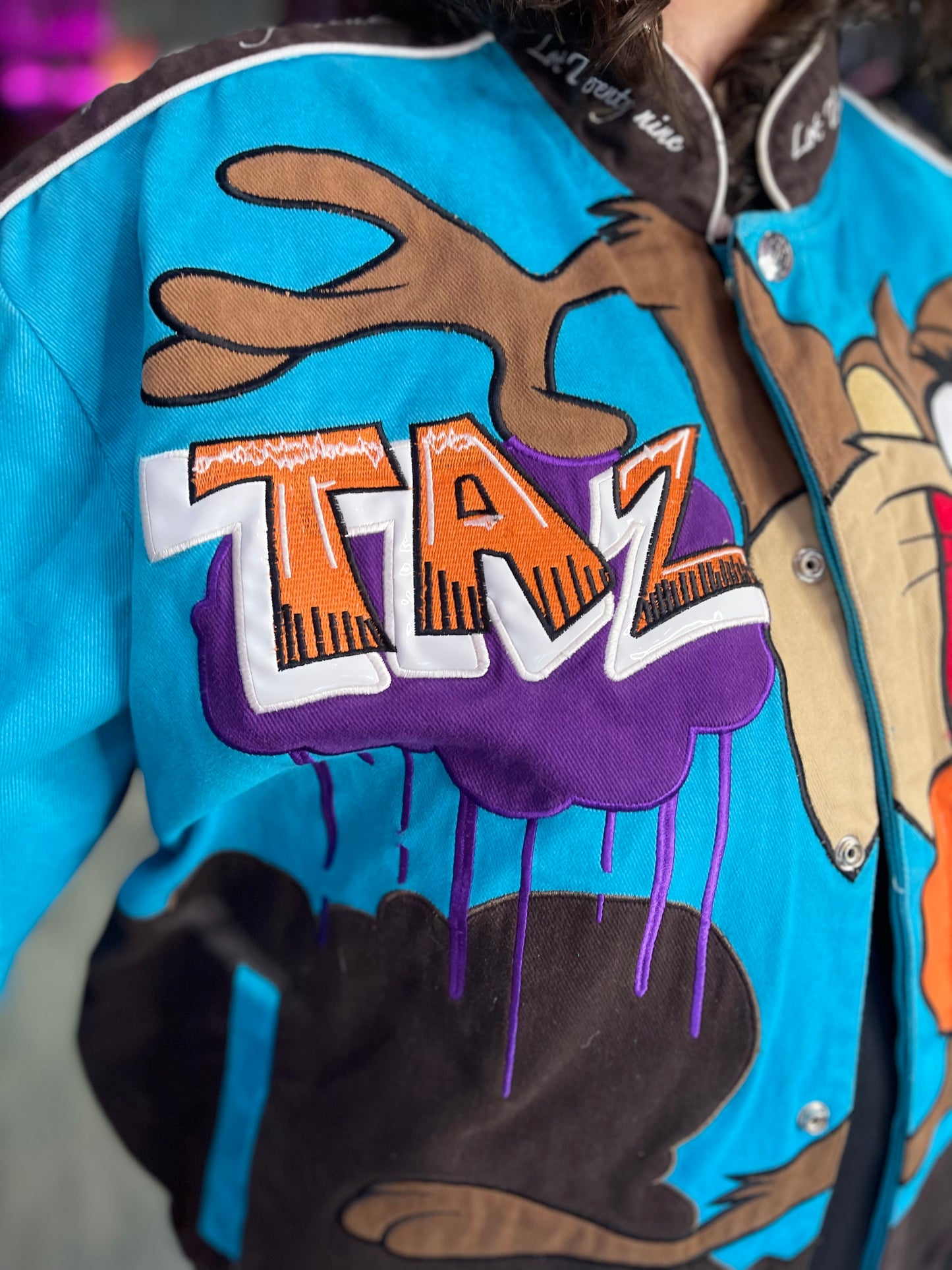Vintage 90s Taz Racecar Jacket - Spark Pretty