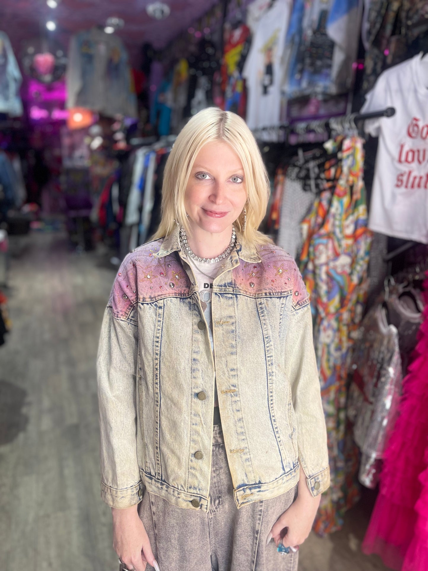Vintage 80s Dance Jean Jacket - Spark Pretty