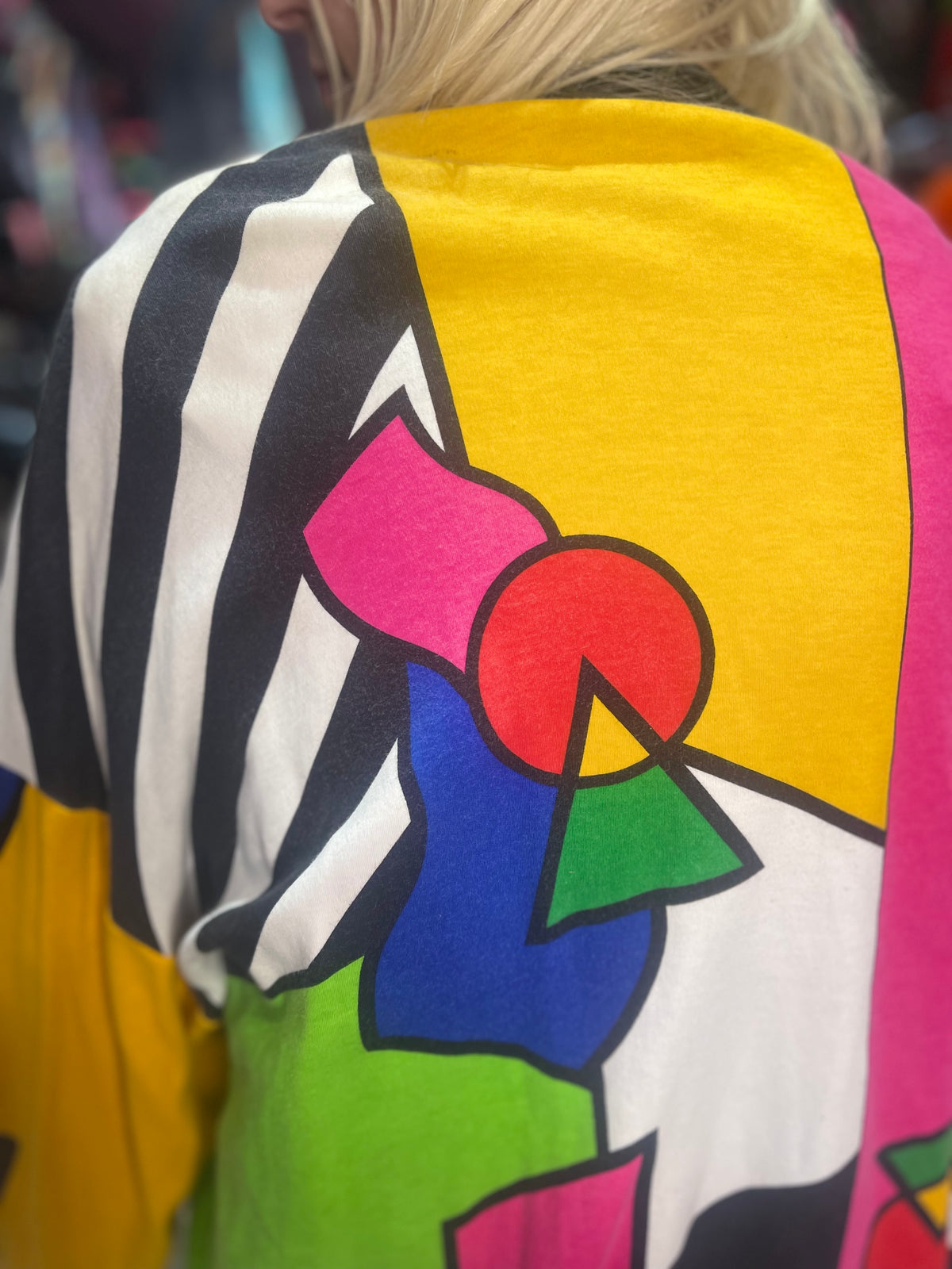 Vintage 90s Geometric Pop Art Jacket - Spark Pretty