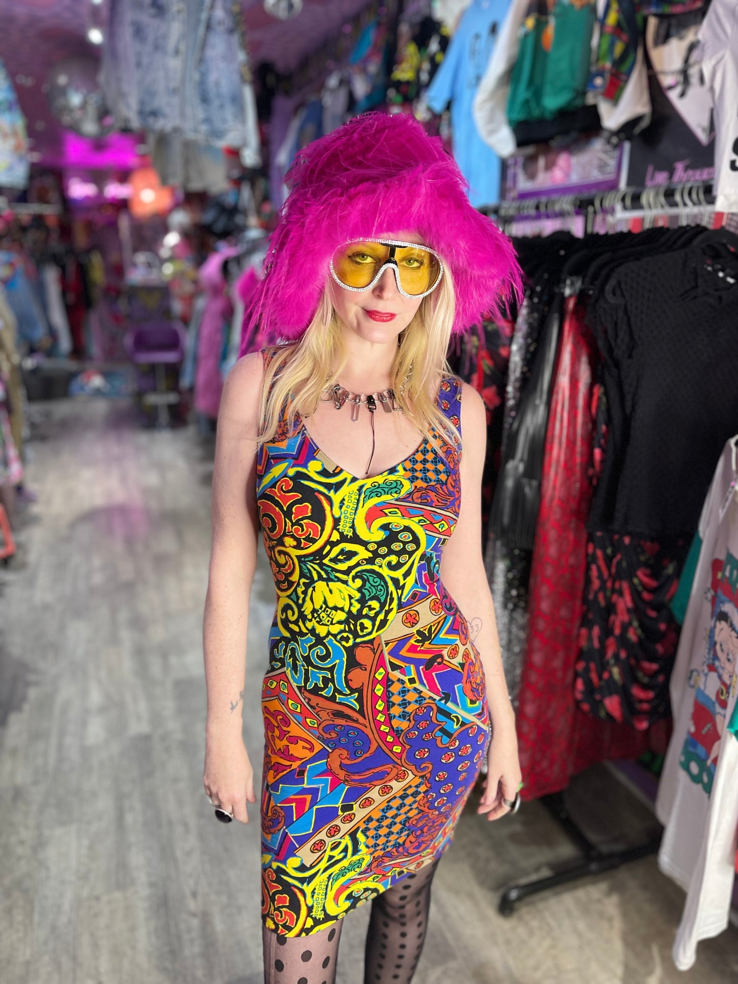 Vintage 80s Punk Label Betsey Johnson Dress