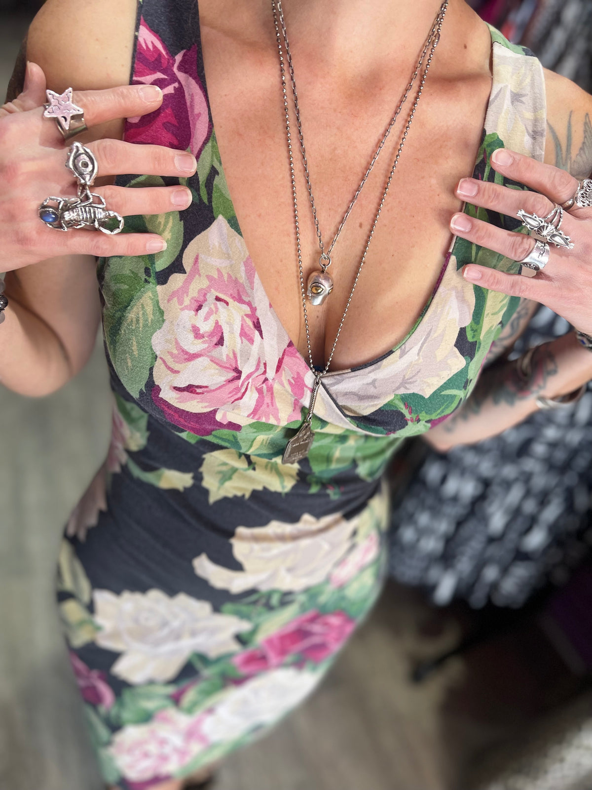Vintage 80s Punk Label Floral Betsey Johnson Dress - Spark Pretty