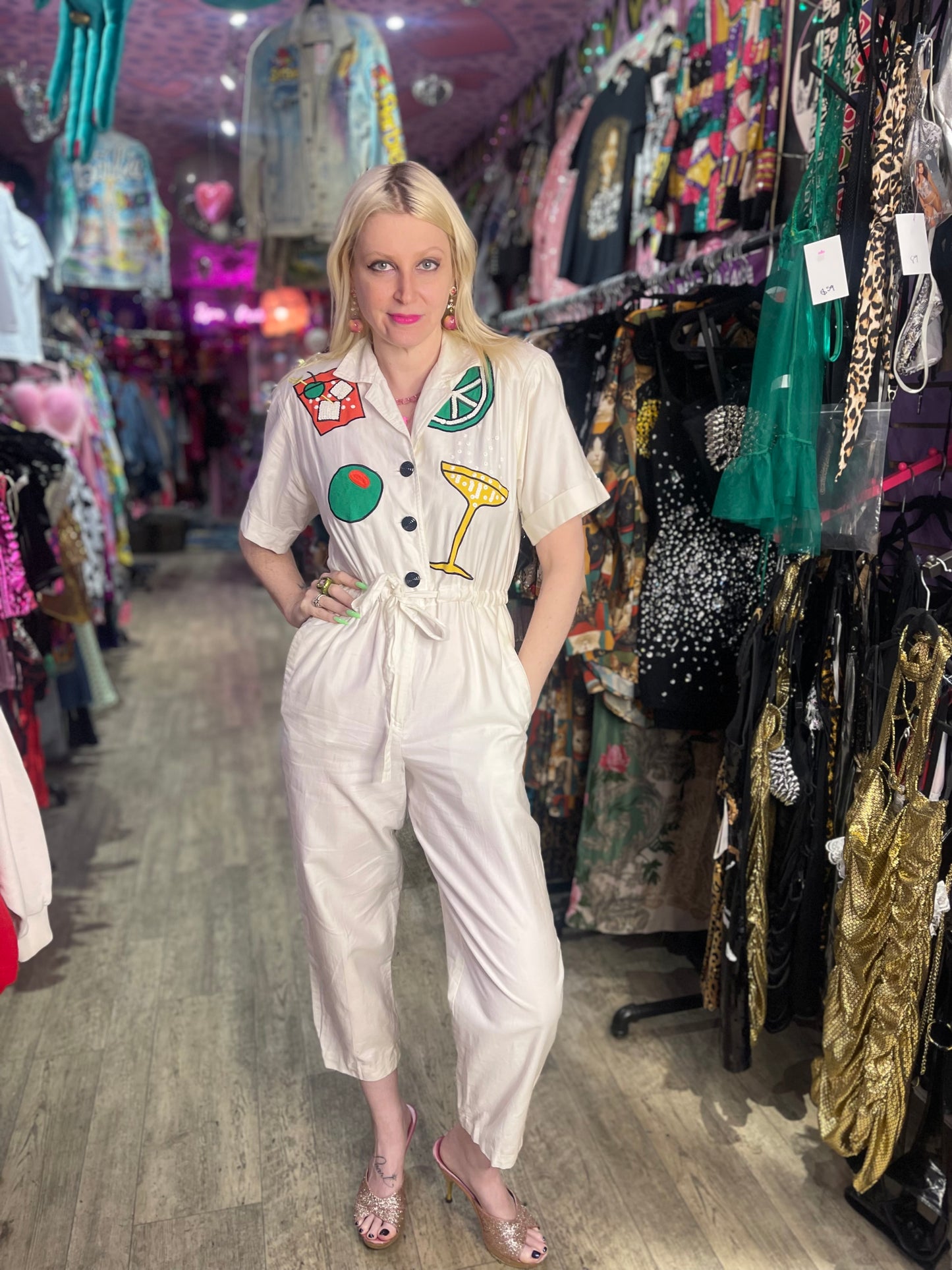 Vintage 80s Happy Hour Jumpsuit - Spark Pretty