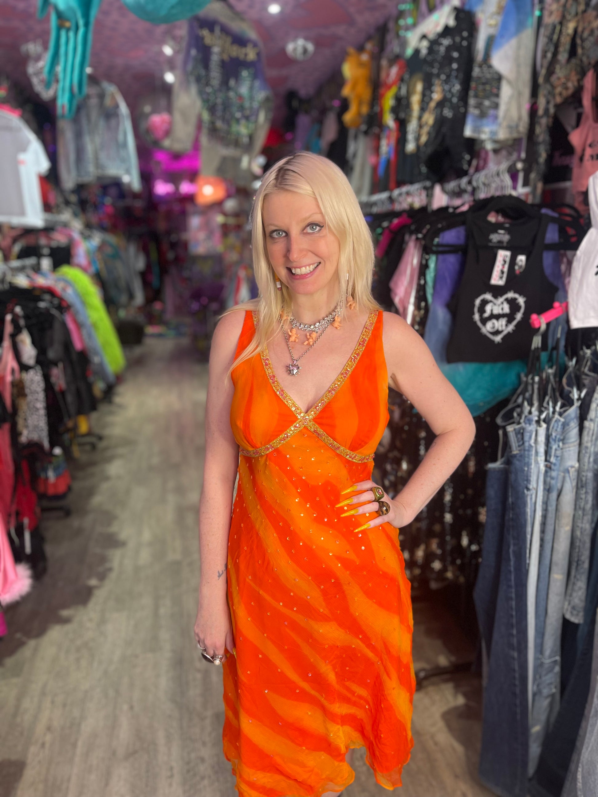 Vintage Y2K Midi Dress - Spark Pretty