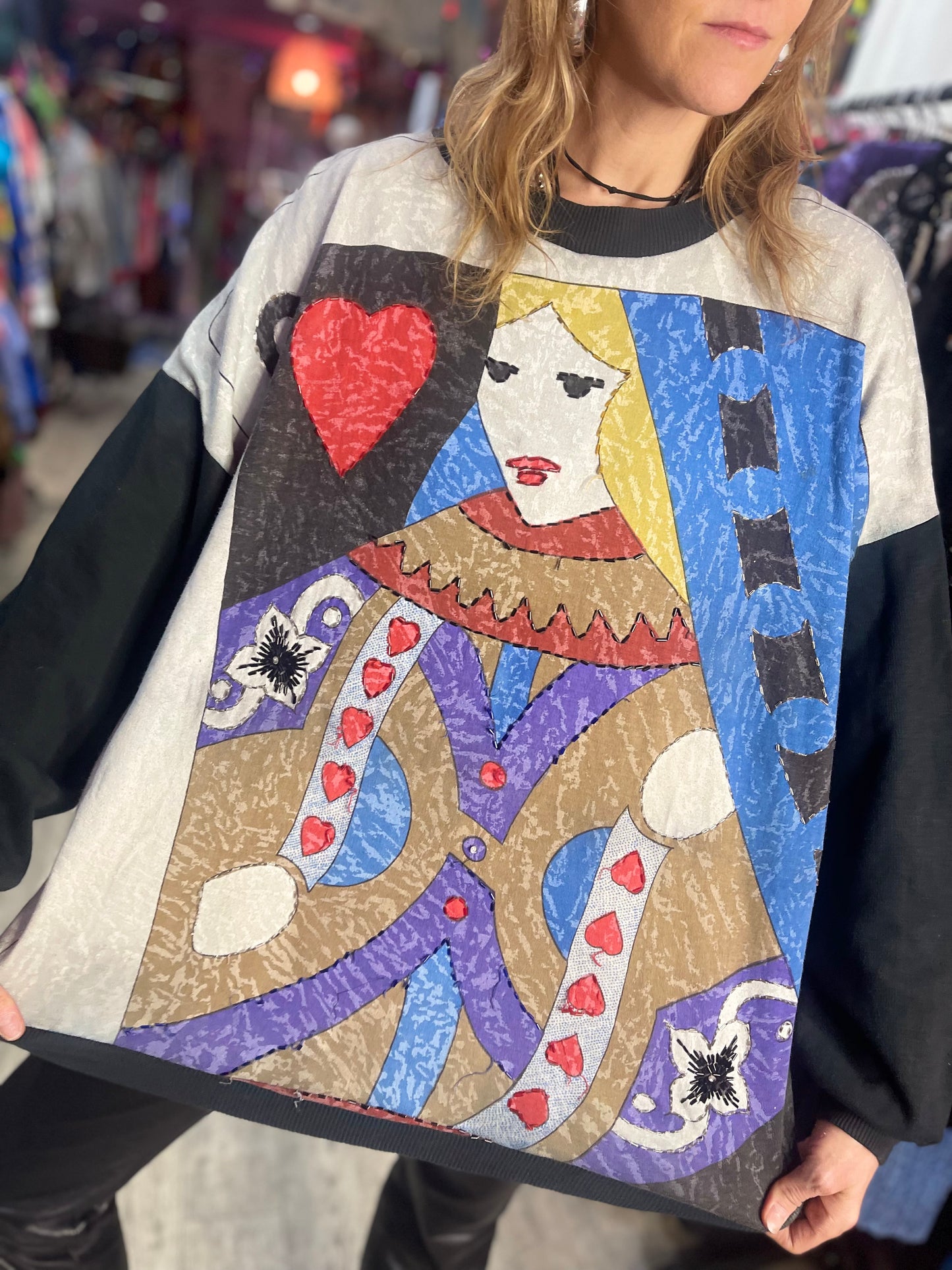 Vintage 90s Queen of Hearts Sweatshirt