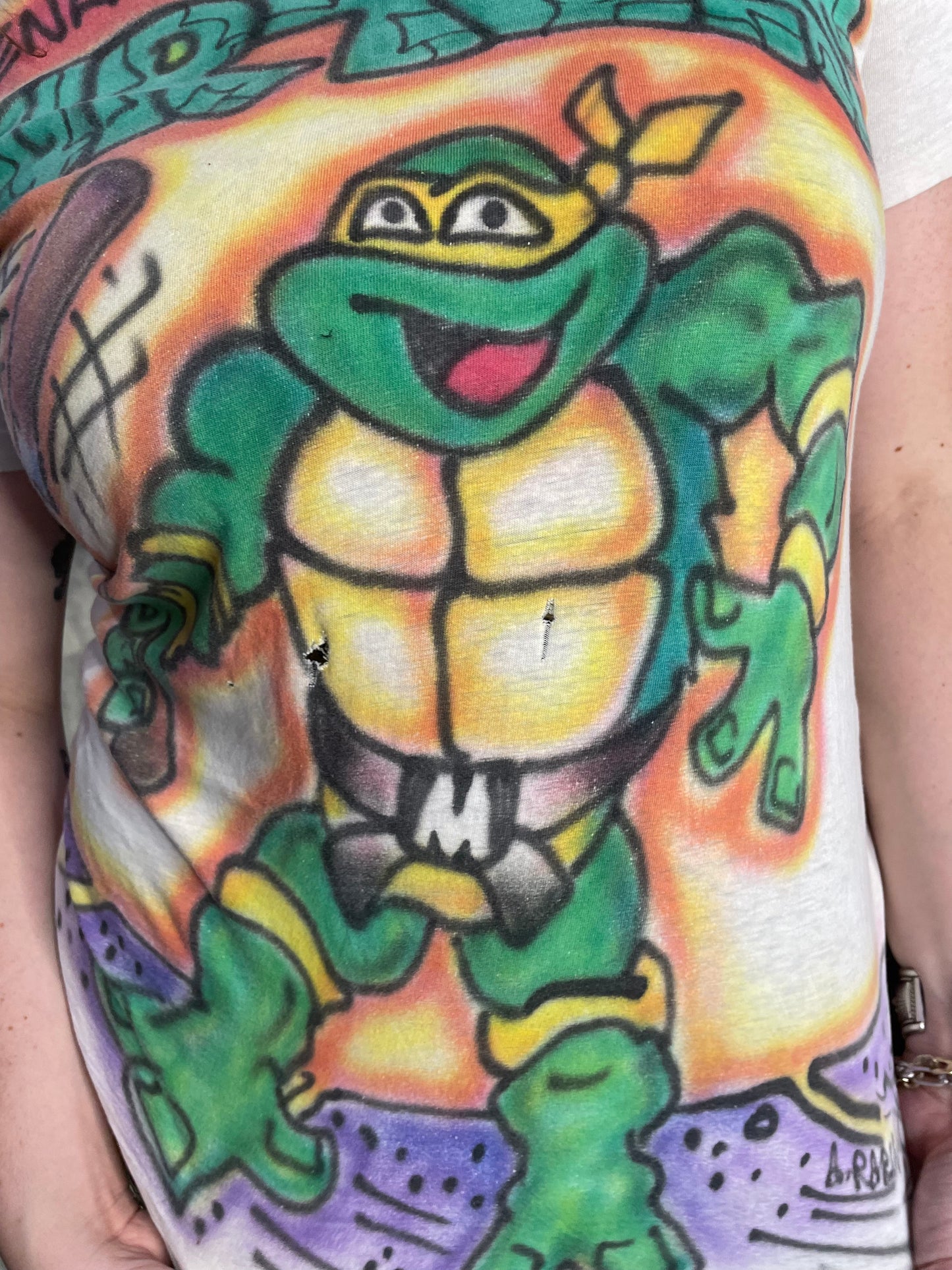 Vintage 90s Ninja Turtles Airbrush T-shirt