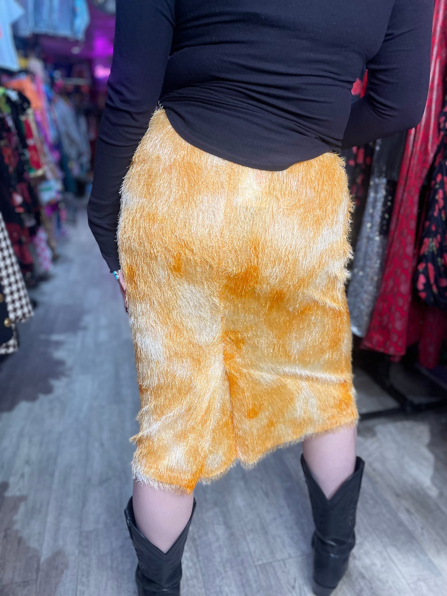 Vintage Y2K Fuzzy Skirt