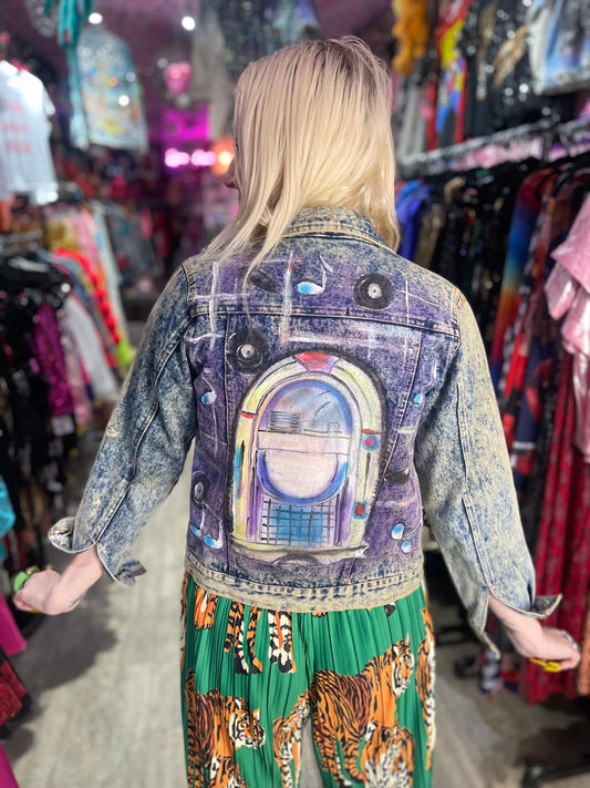Vintage 80s Jukebox Jean Jacket - Spark Pretty
