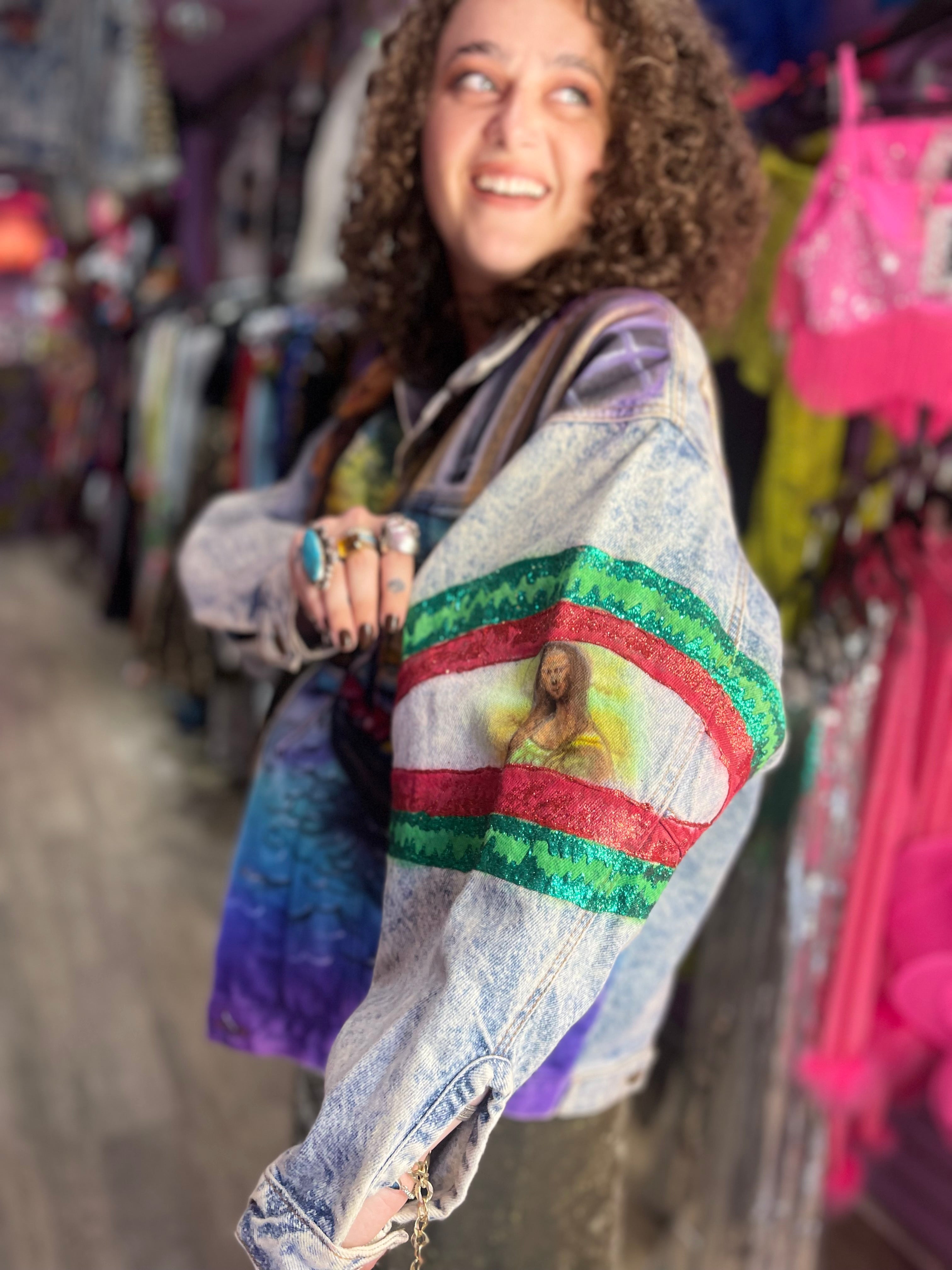 ジャケット・アウター 80s 90s ITALY plaid pattern coat EURO Vintage 80s/90s Italy Theme Jean Jacket – Spark Pretty