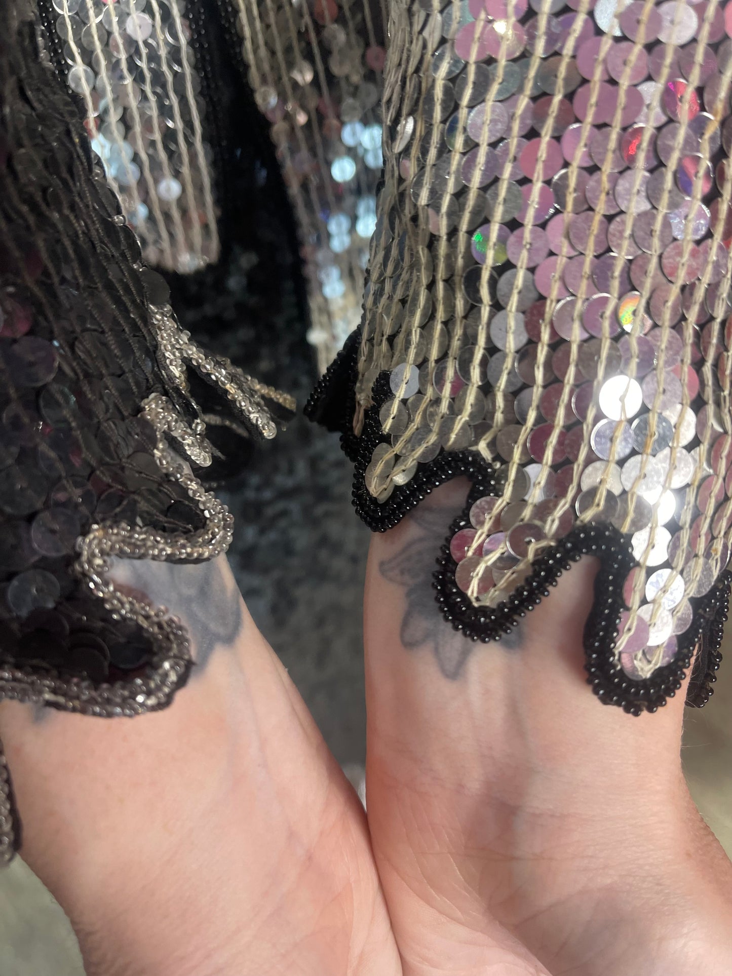 Vintage 80s Sequin Drip Style Dress - Spark Pretty